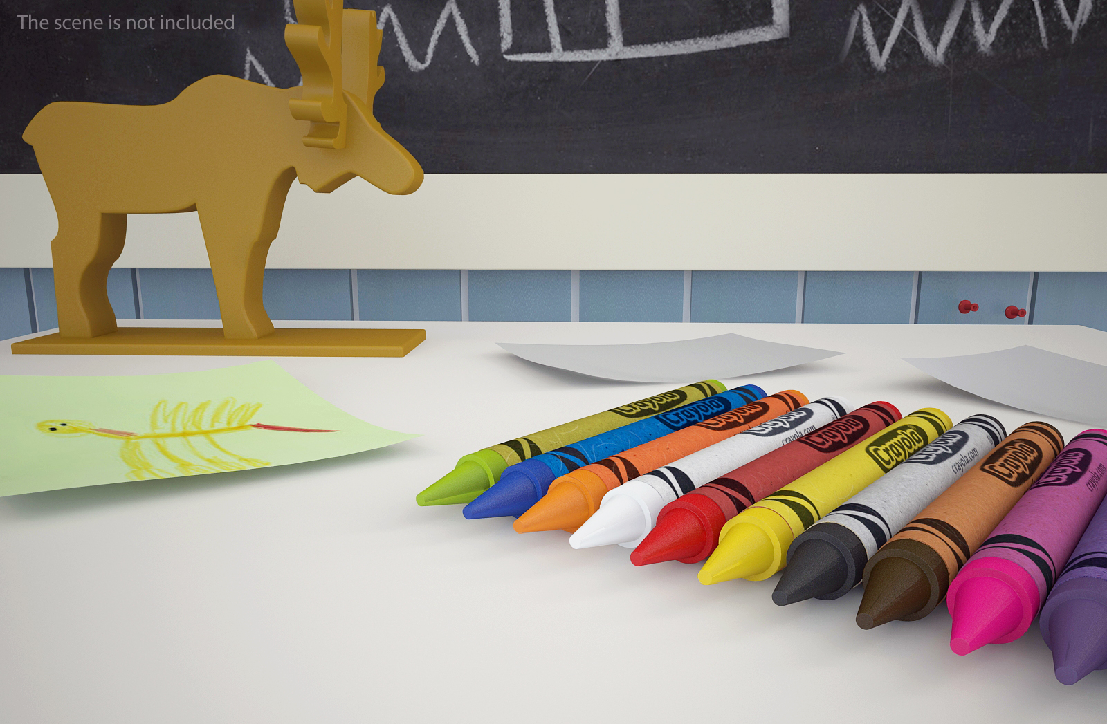 3D model Crayons Set 12 Count