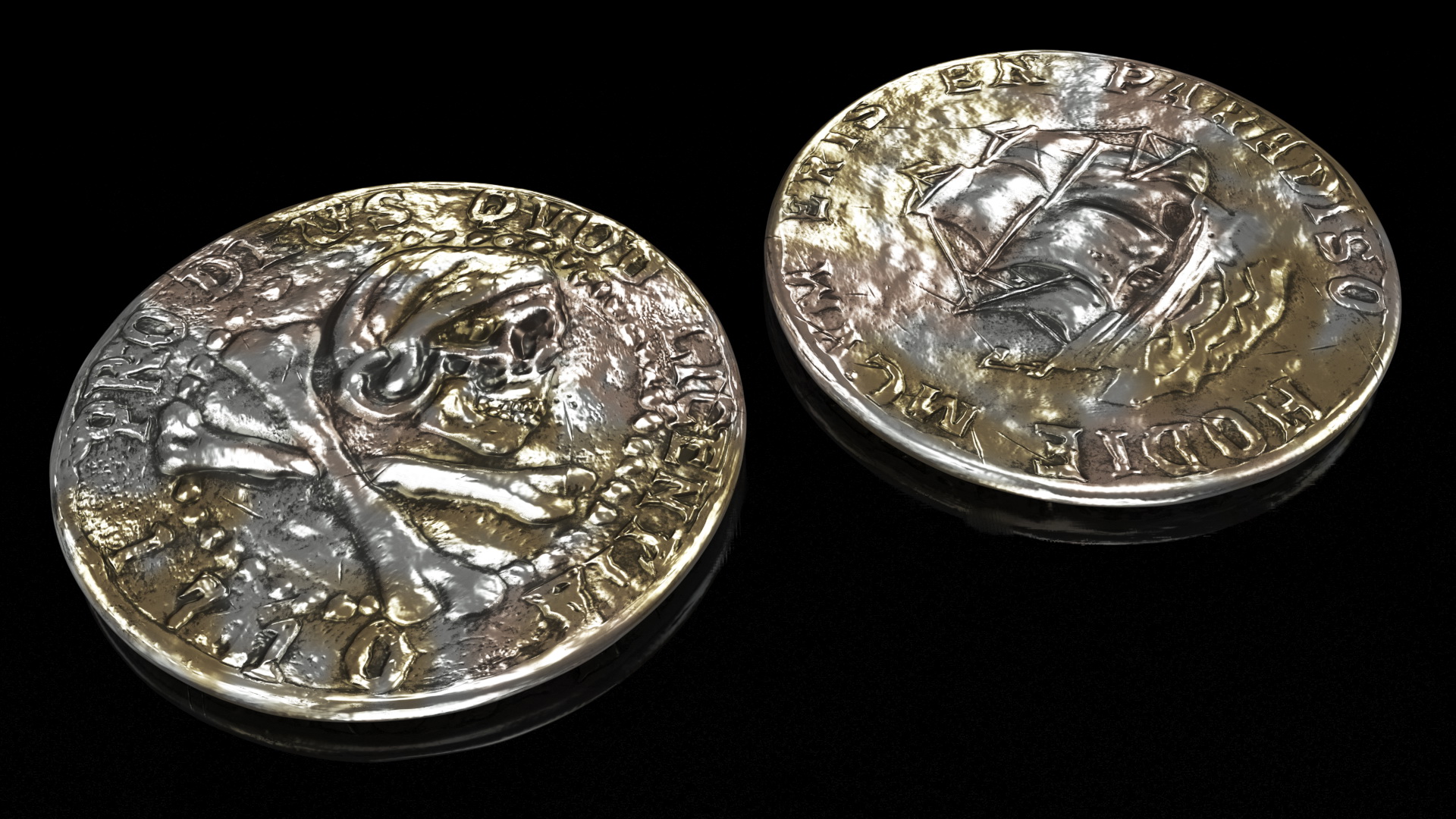 3D Treasure Pirate Coin Alloy