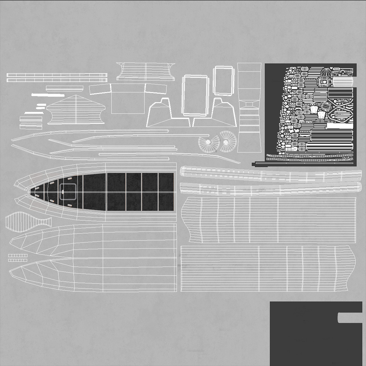 3D Simplified Inflatable Boat