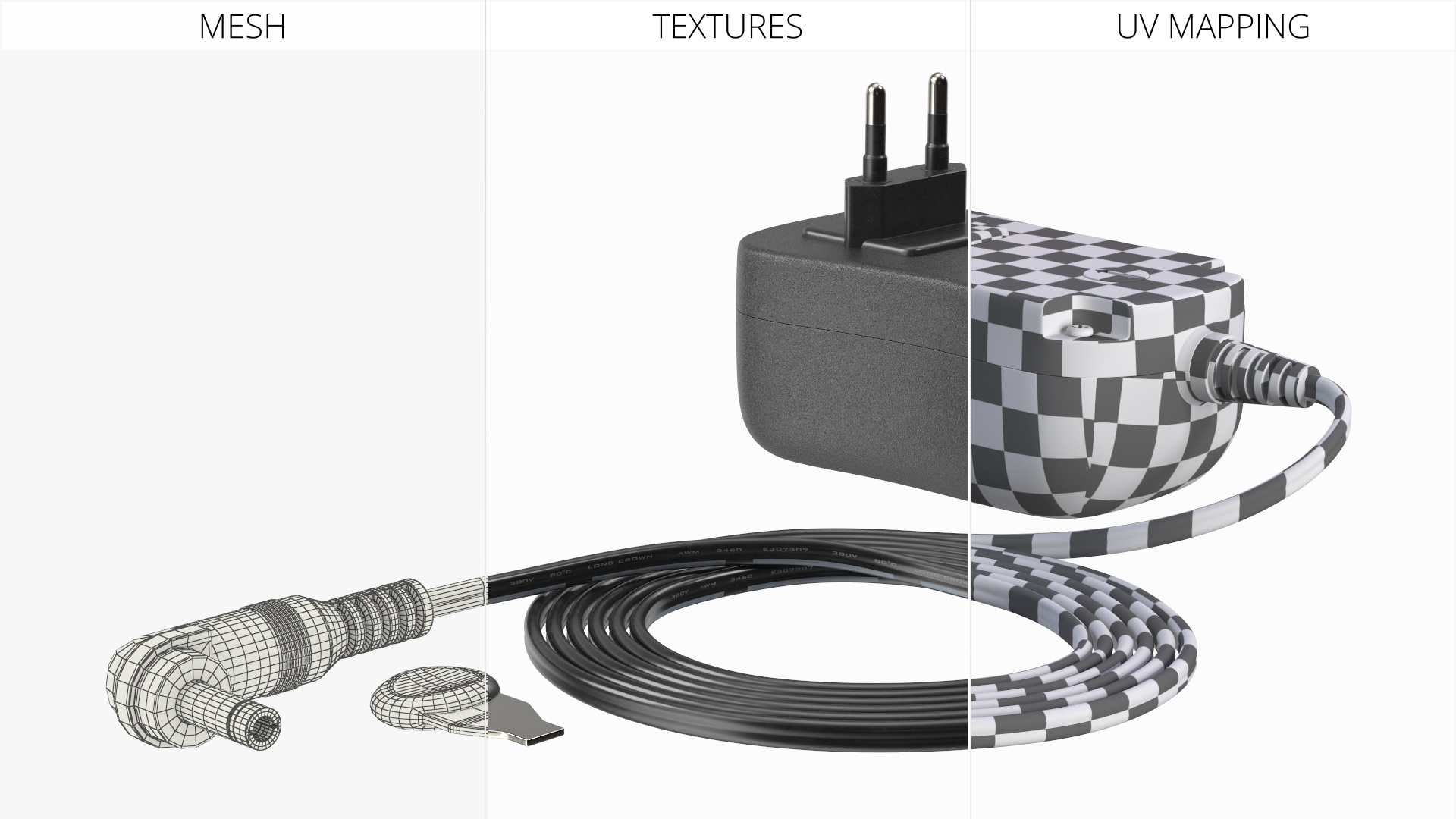 European AC Power Adapter with Cable, view 3