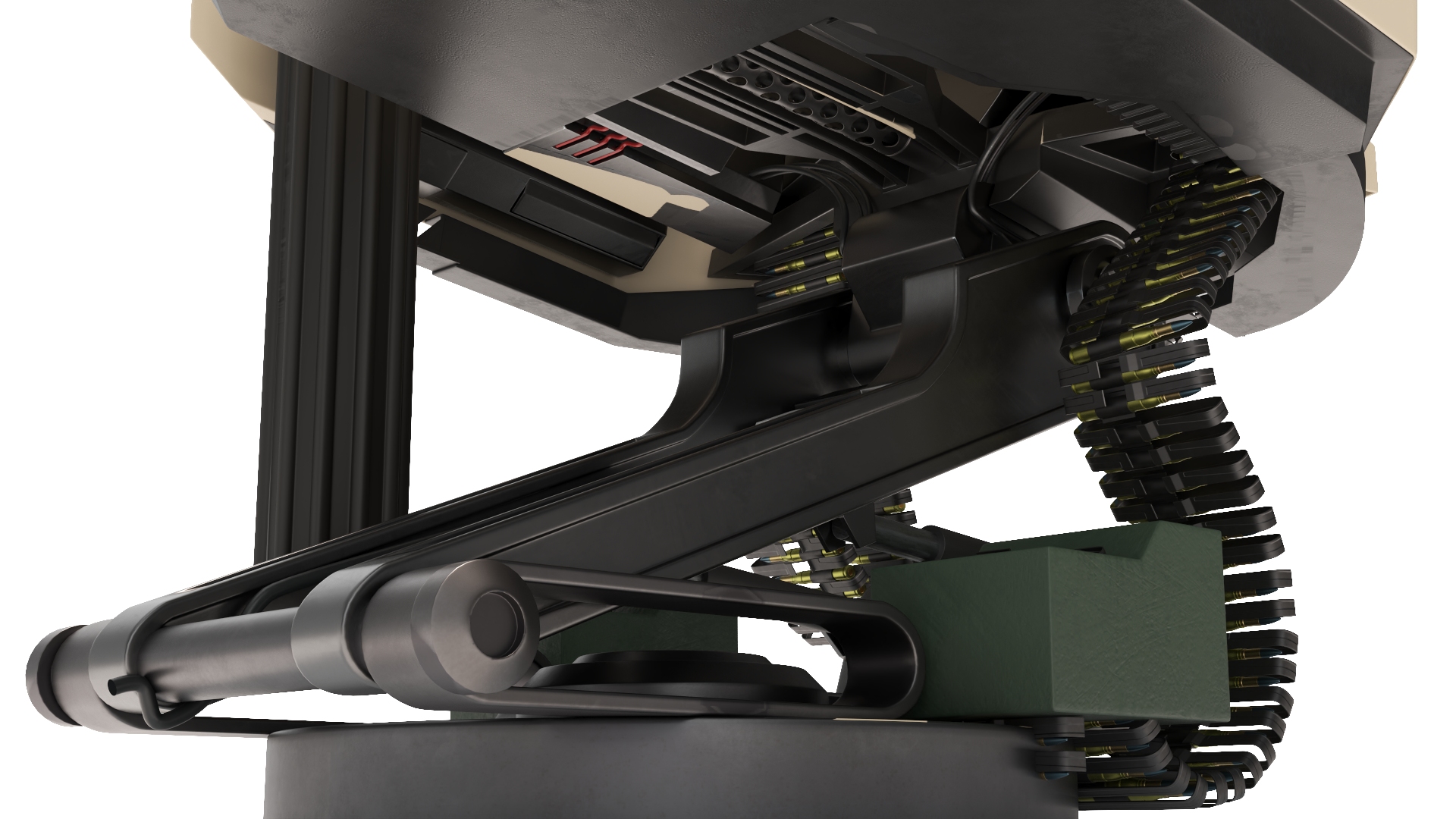 Armored Combat Turret with Ammunition 3D