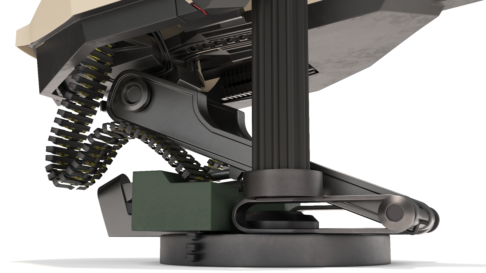 Armored Combat Turret with Ammunition 3D