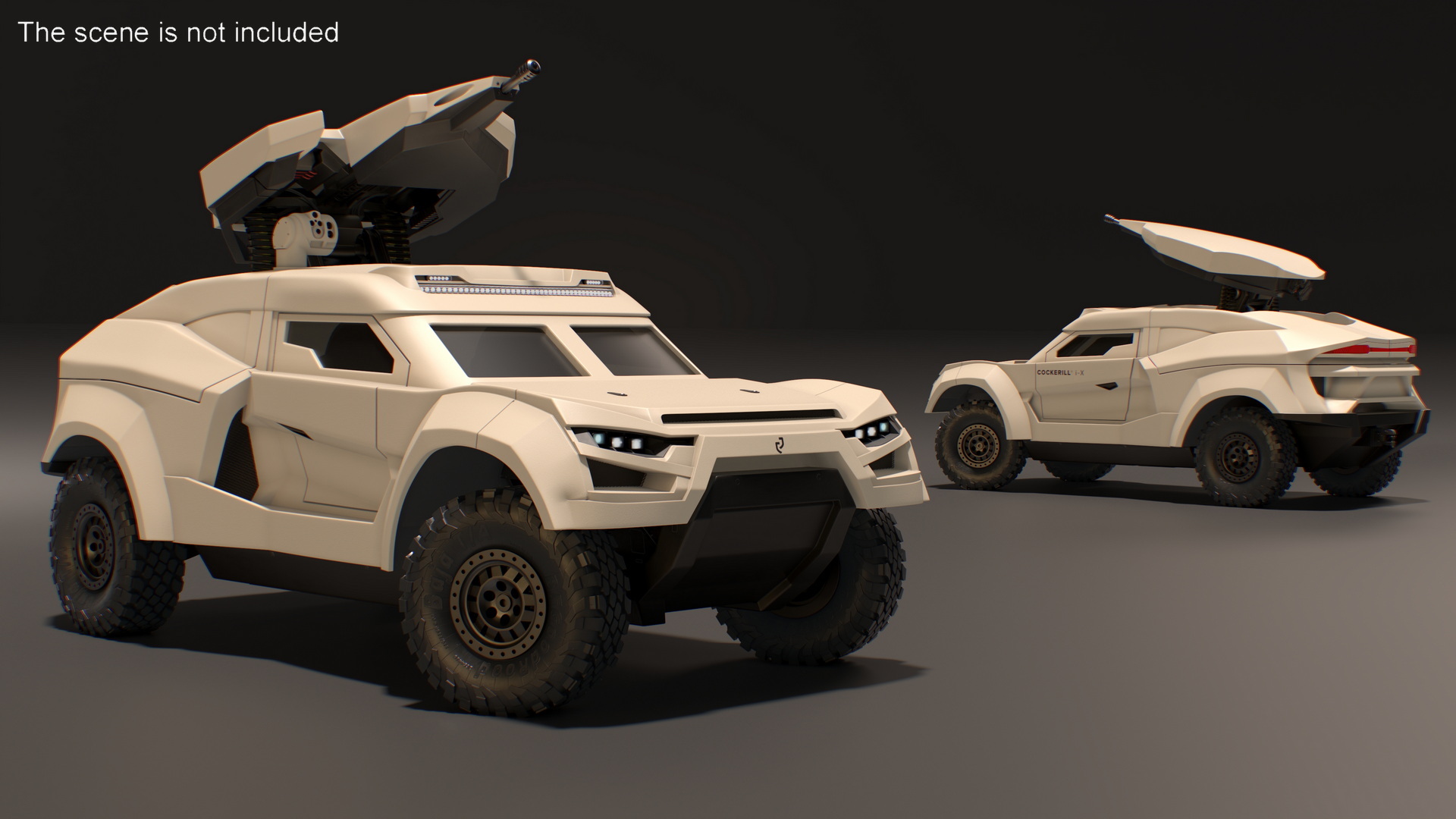 Armored Combat Turret with Ammunition 3D