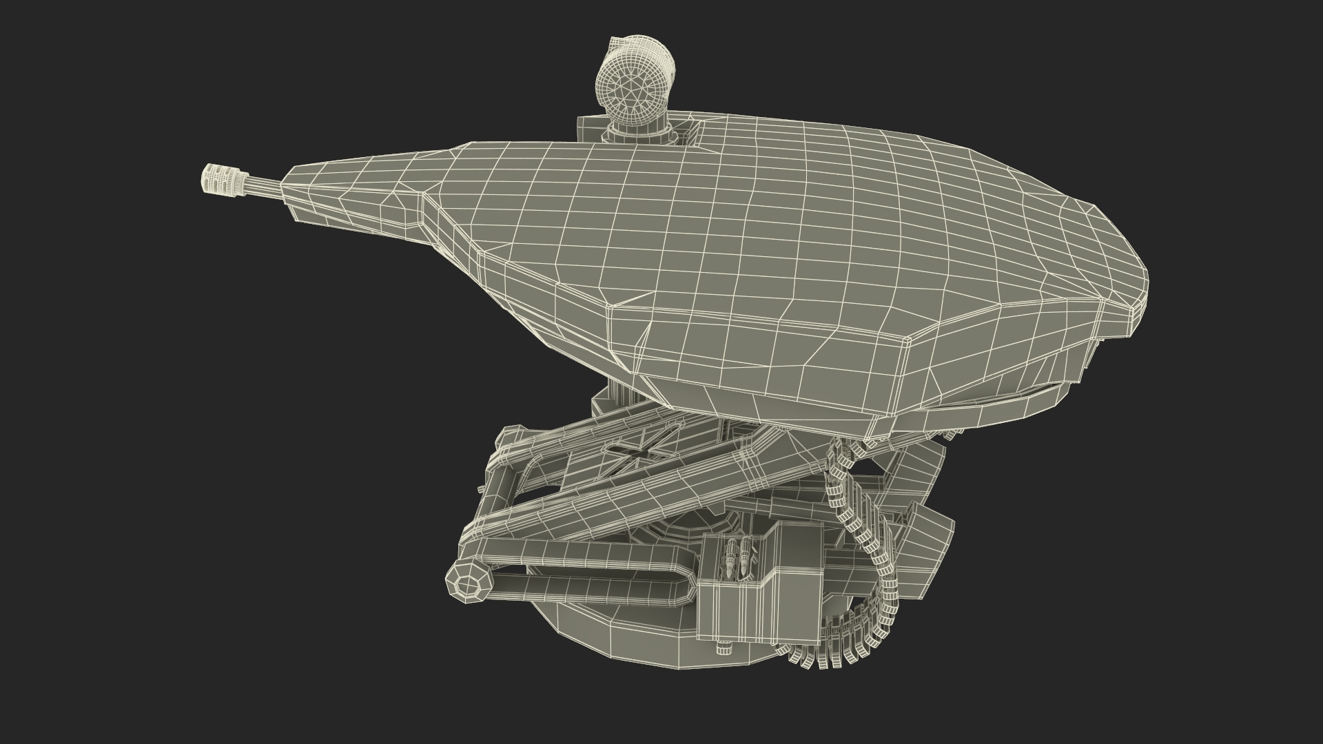 Armored Combat Turret with Ammunition 3D