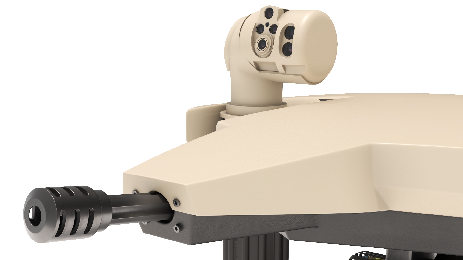 Armored Combat Turret with Ammunition 3D