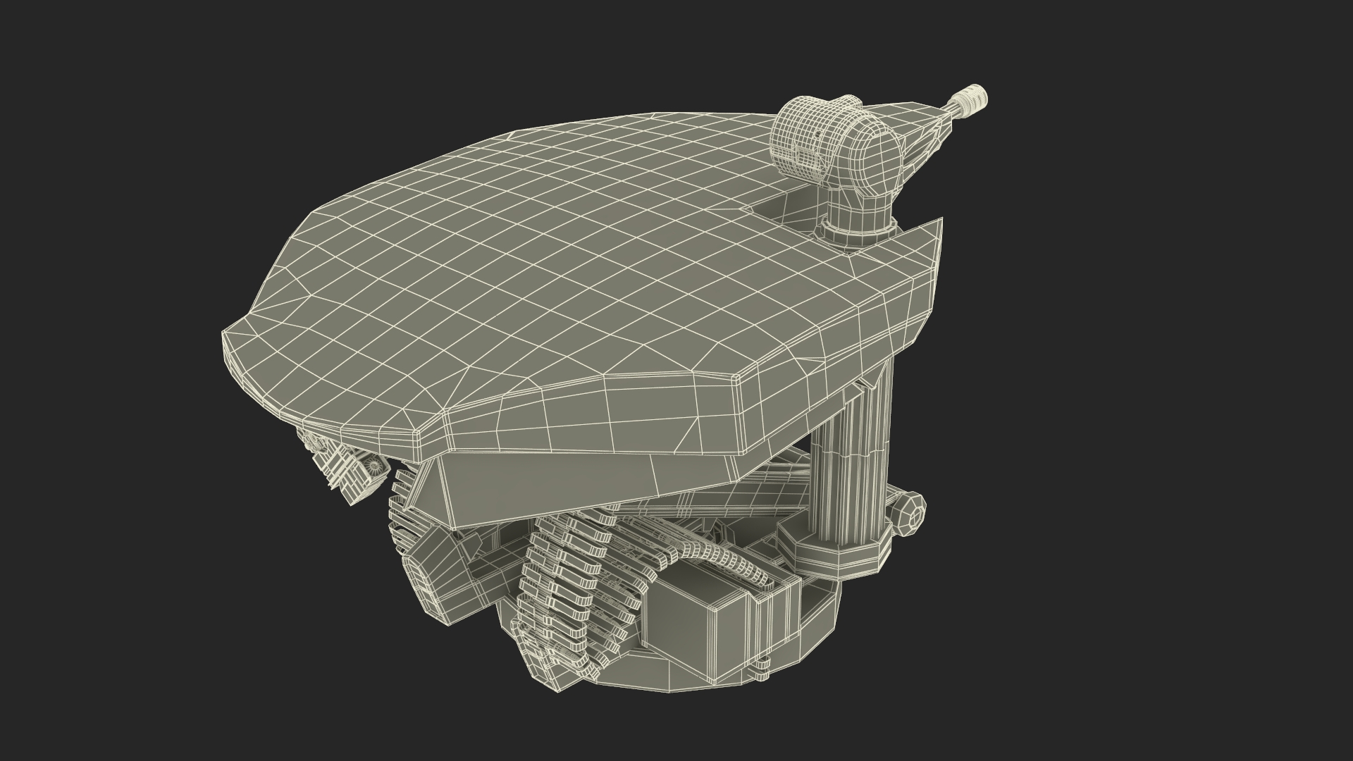 Armored Combat Turret with Ammunition 3D