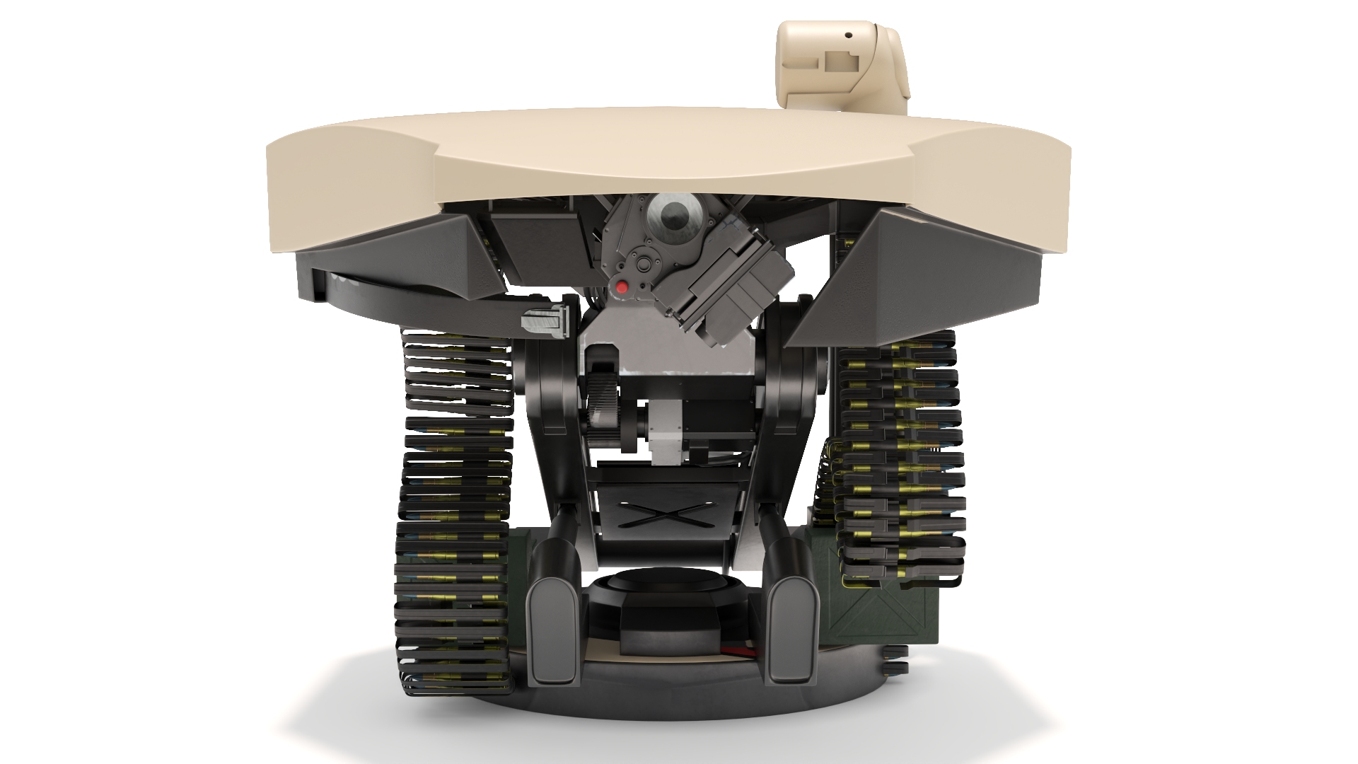 Armored Combat Turret with Ammunition 3D