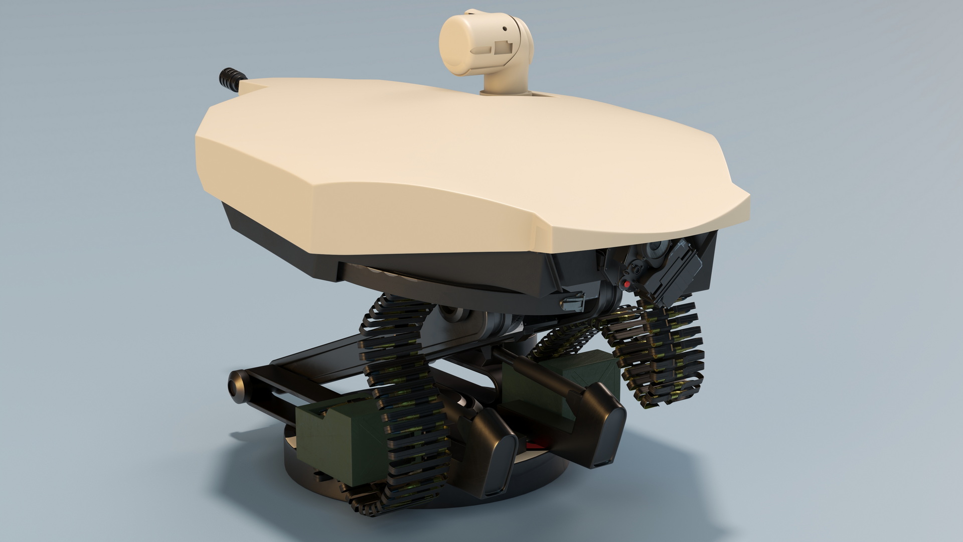 Armored Combat Turret with Ammunition 3D