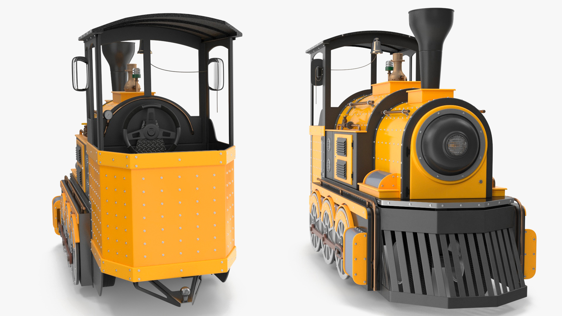 Mini Locomotive Yellow 3D