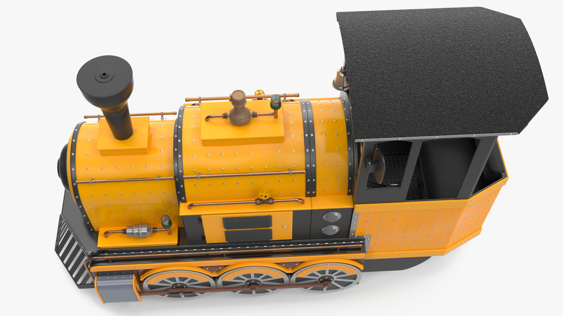 Mini Locomotive Yellow 3D