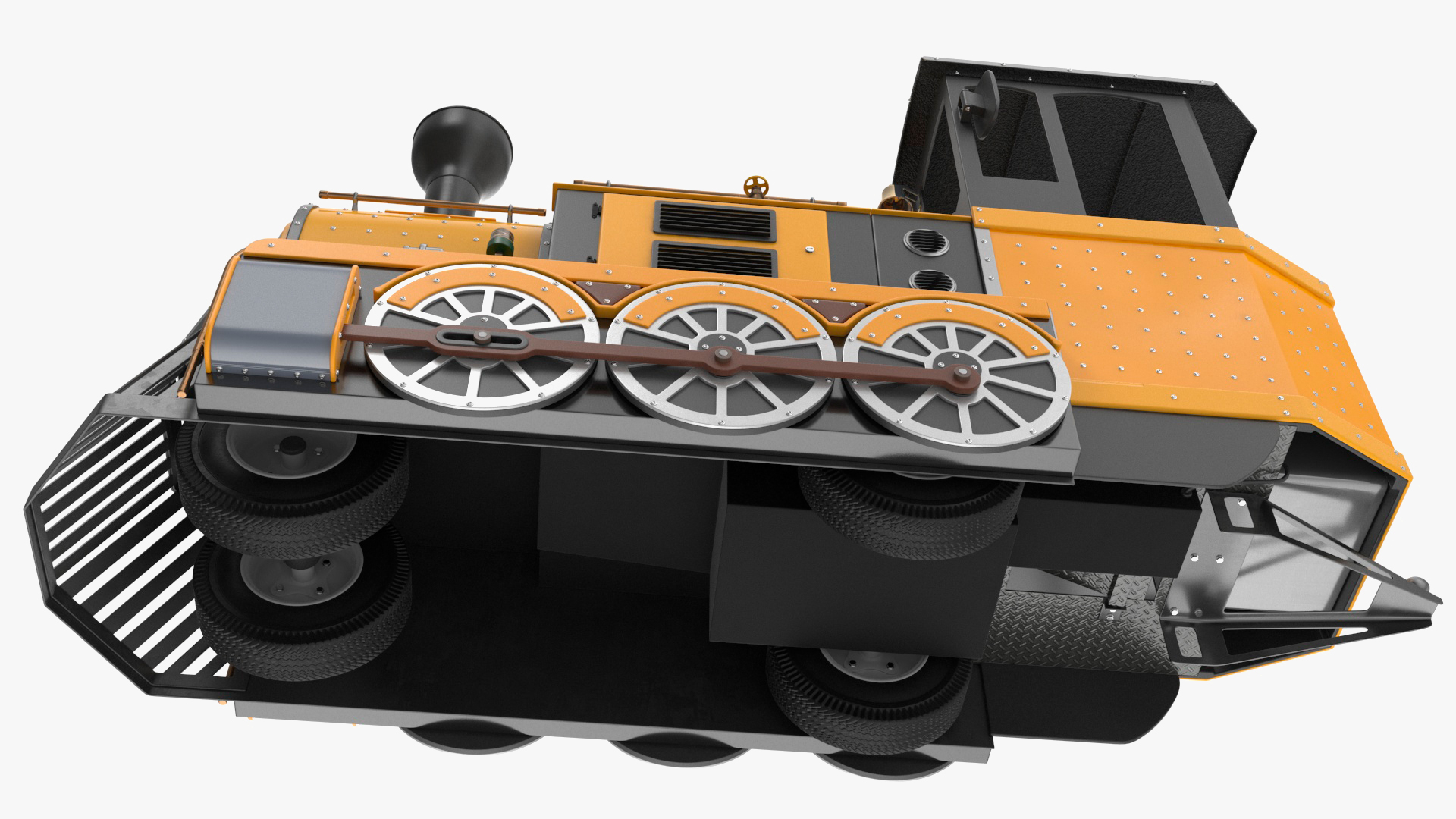 Mini Locomotive Yellow 3D
