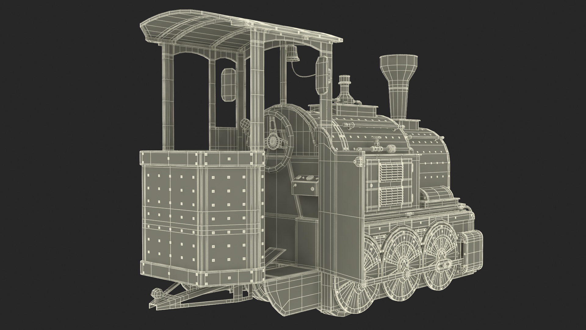 Mini Locomotive Yellow 3D