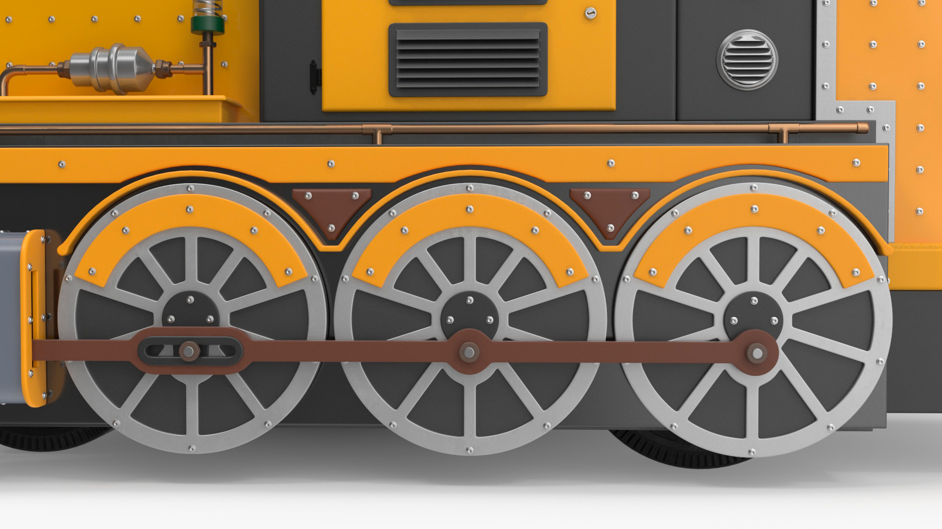 Mini Locomotive Yellow 3D