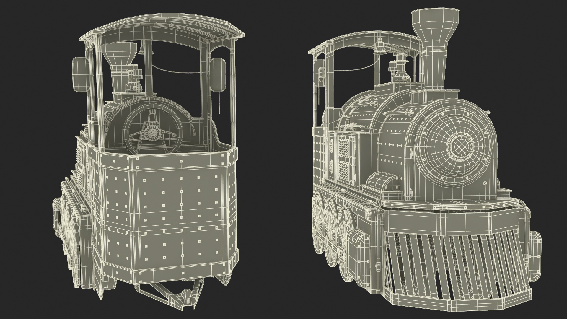 Mini Locomotive Yellow 3D