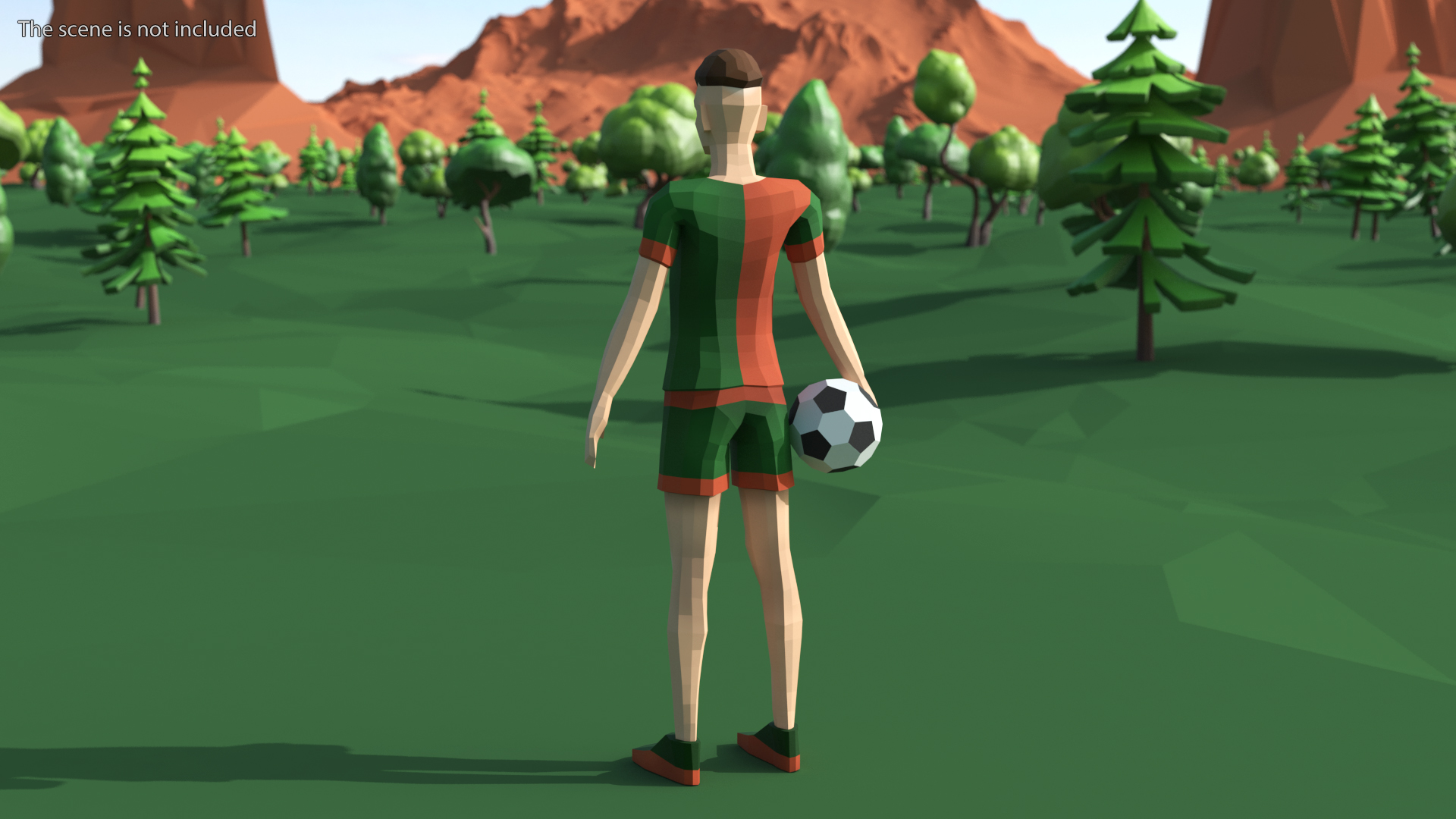 Low Poly Football Player 3D model