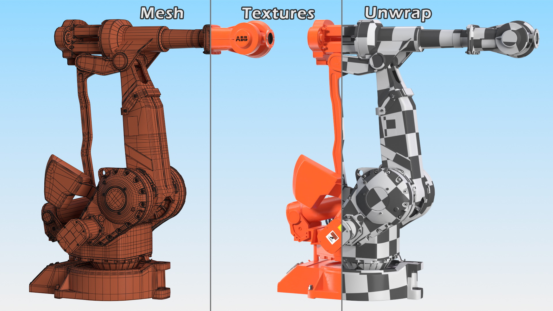3D ABB IRB 4400 Industrial Robot Rigged
