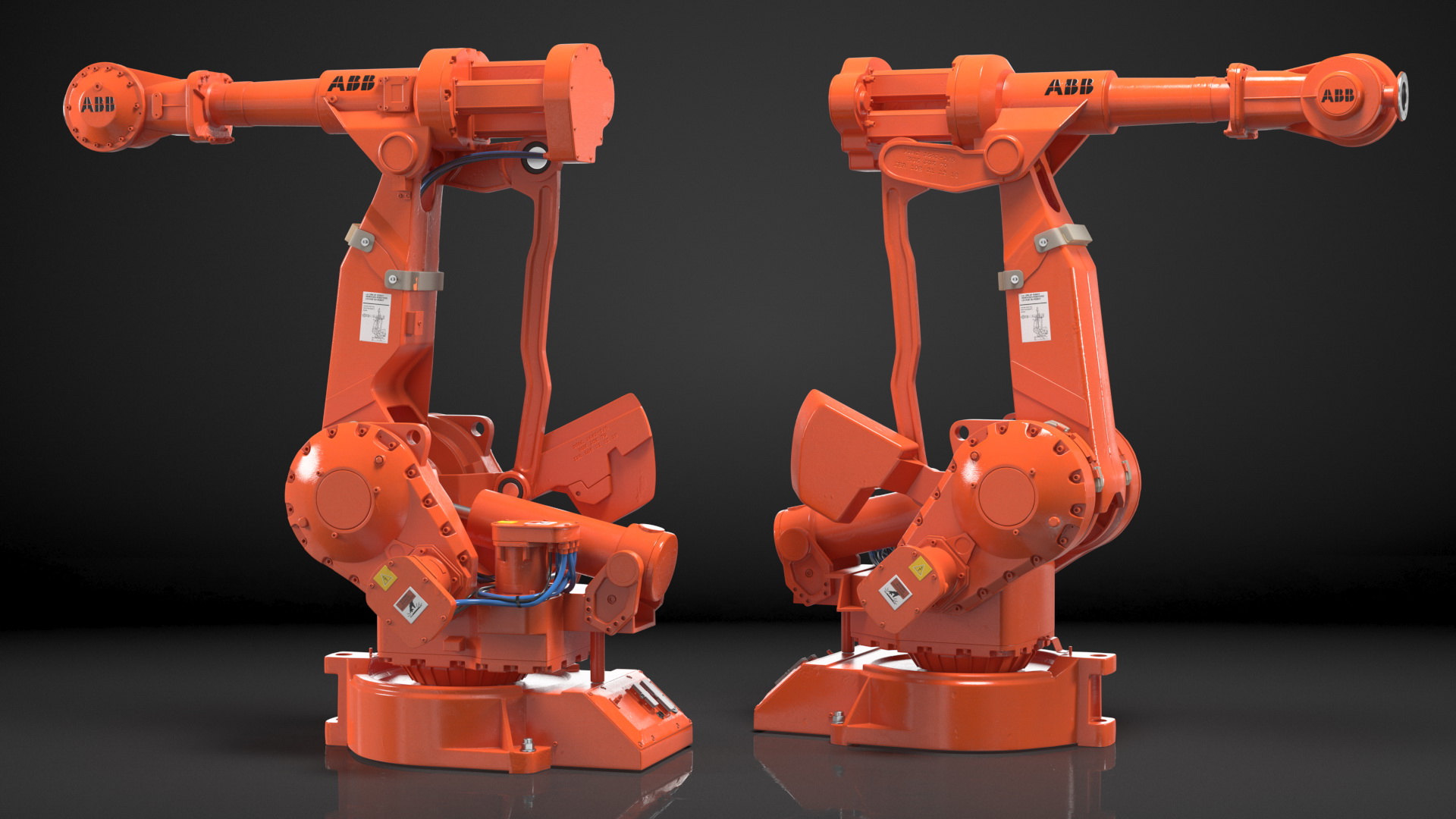 3D ABB IRB 4400 Industrial Robot Rigged