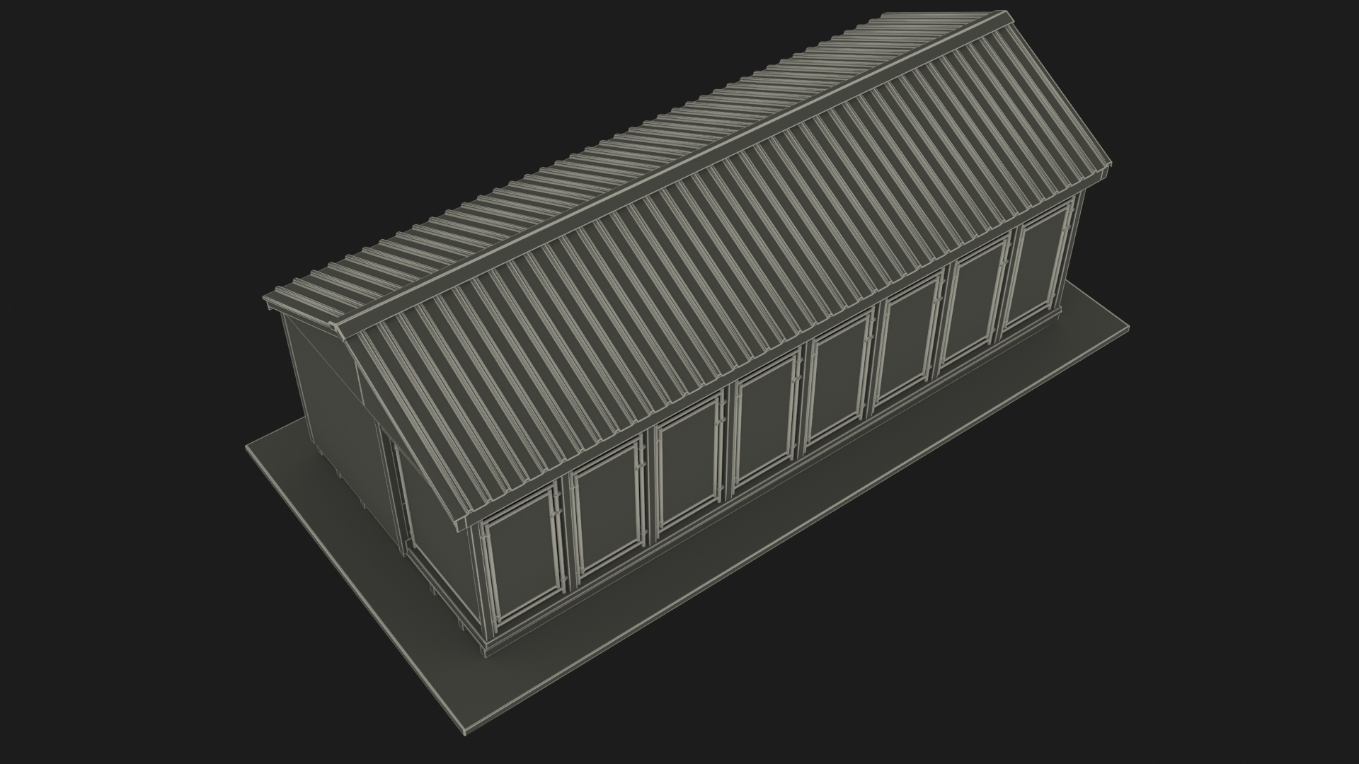 Outdoor Dog Kennels For 8-Box 3D model
