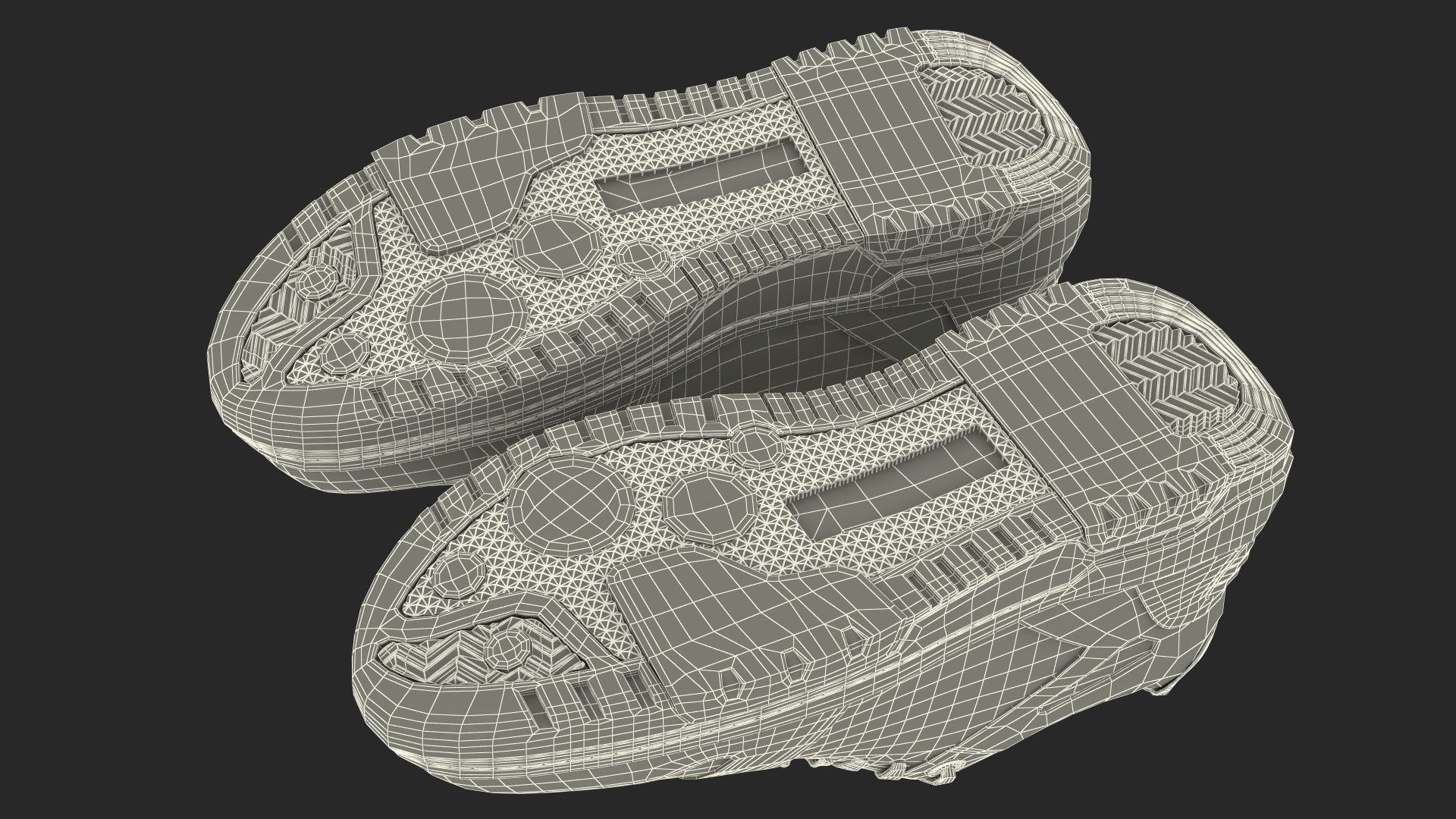 3D Leather Sports Sneakers model