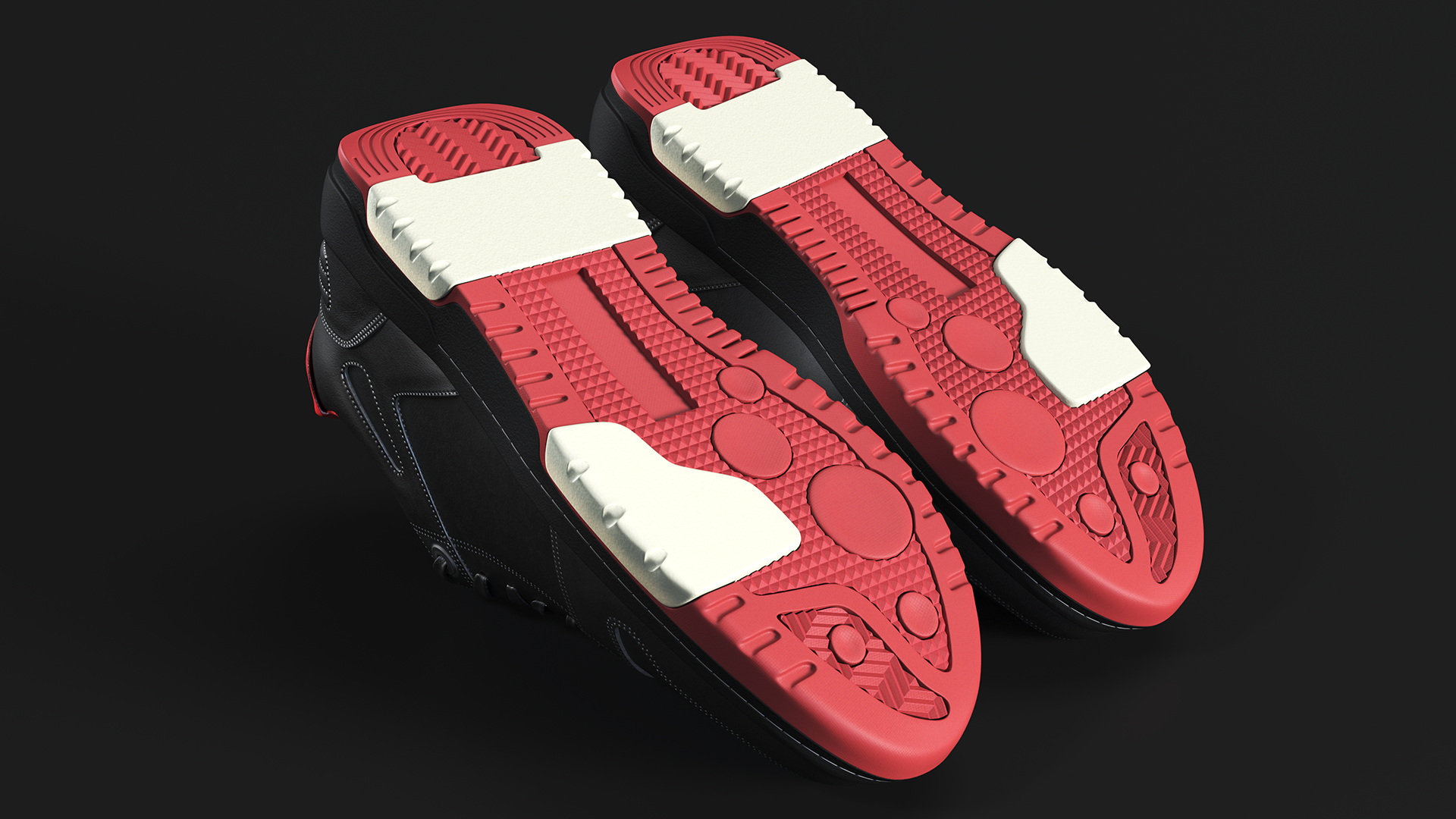 3D Leather Sports Sneakers model