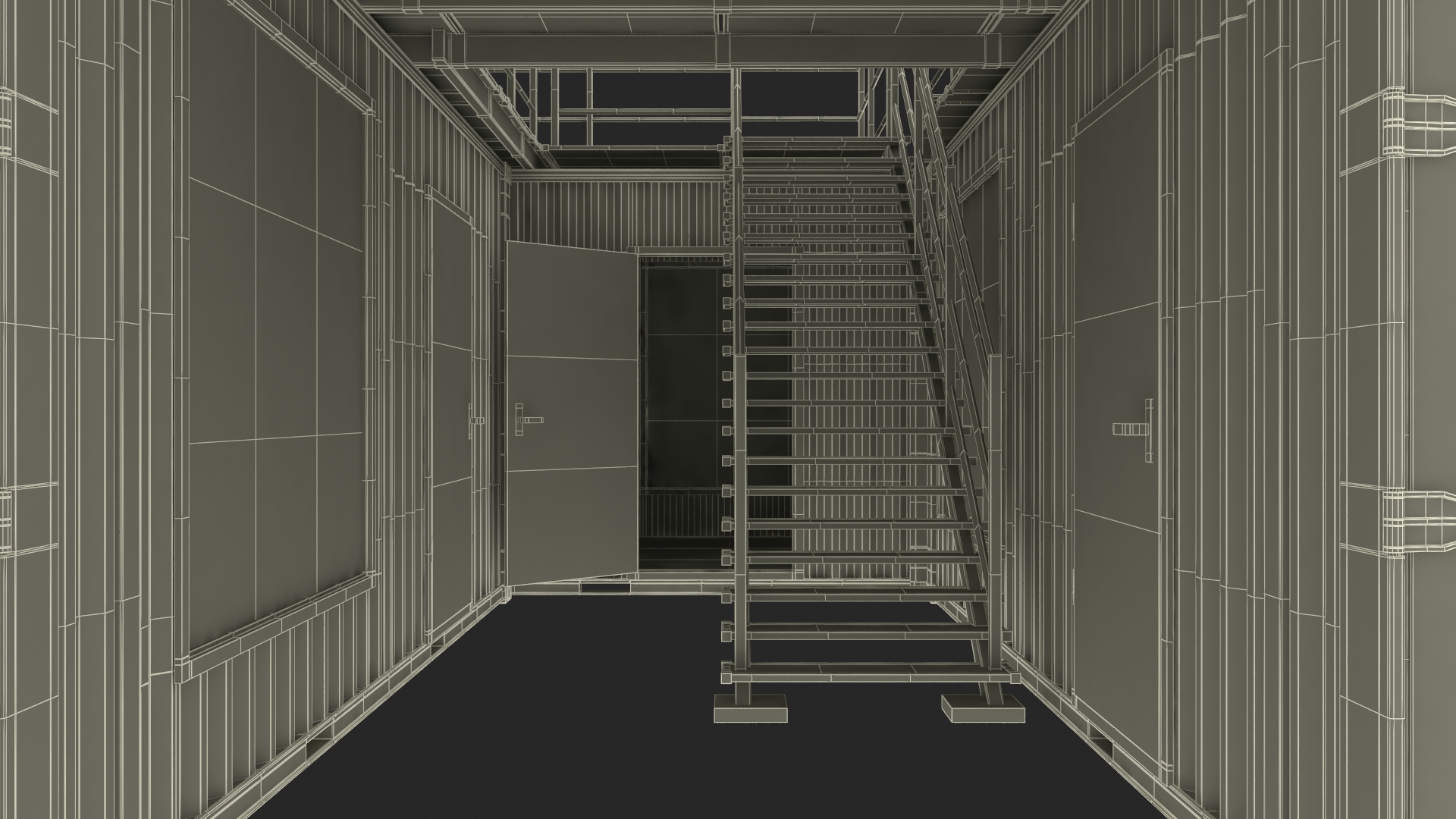 Modern Container Office White 3D model
