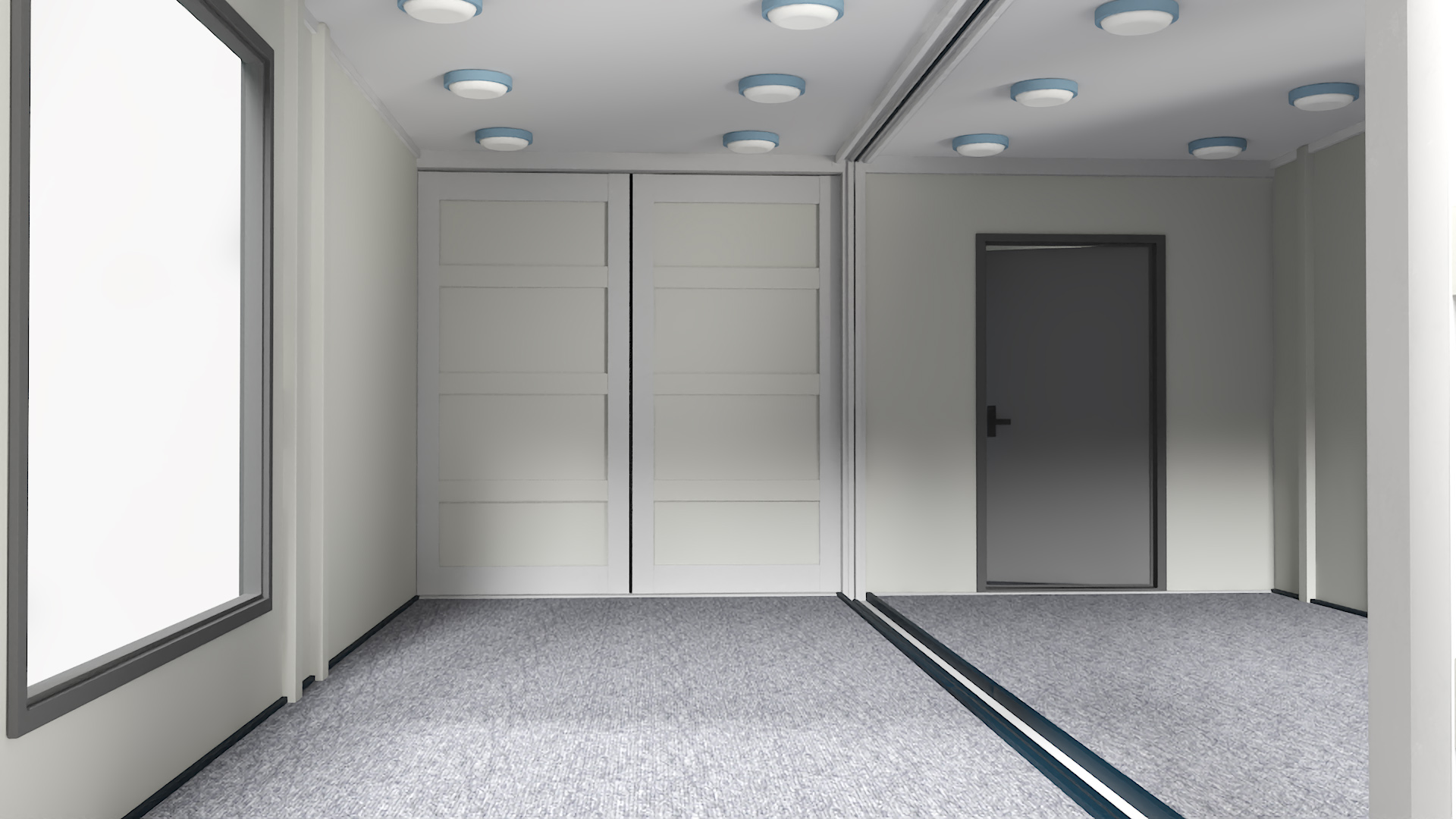 Modern Container Office White 3D model