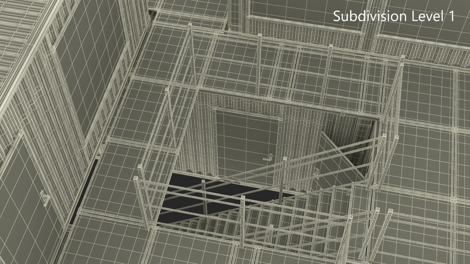 Modern Container Office White 3D model