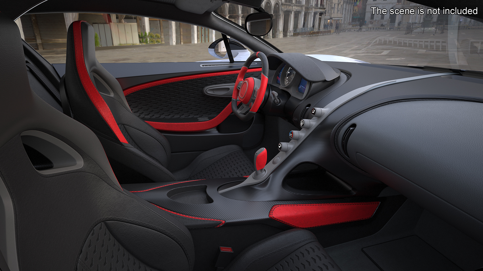 Luxury Car White Rigged for Cinema 4D 3D