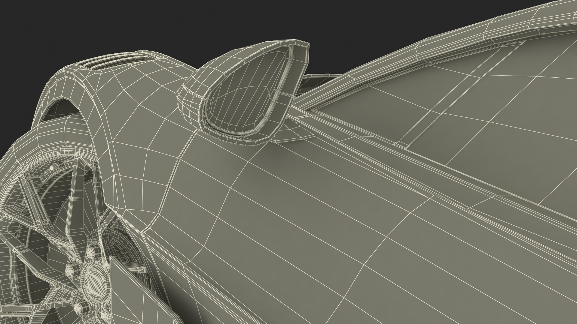 Luxury Car White Rigged for Cinema 4D 3D