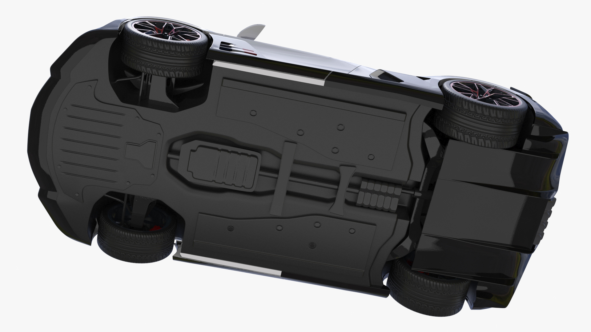 Luxury Car White Rigged for Cinema 4D 3D