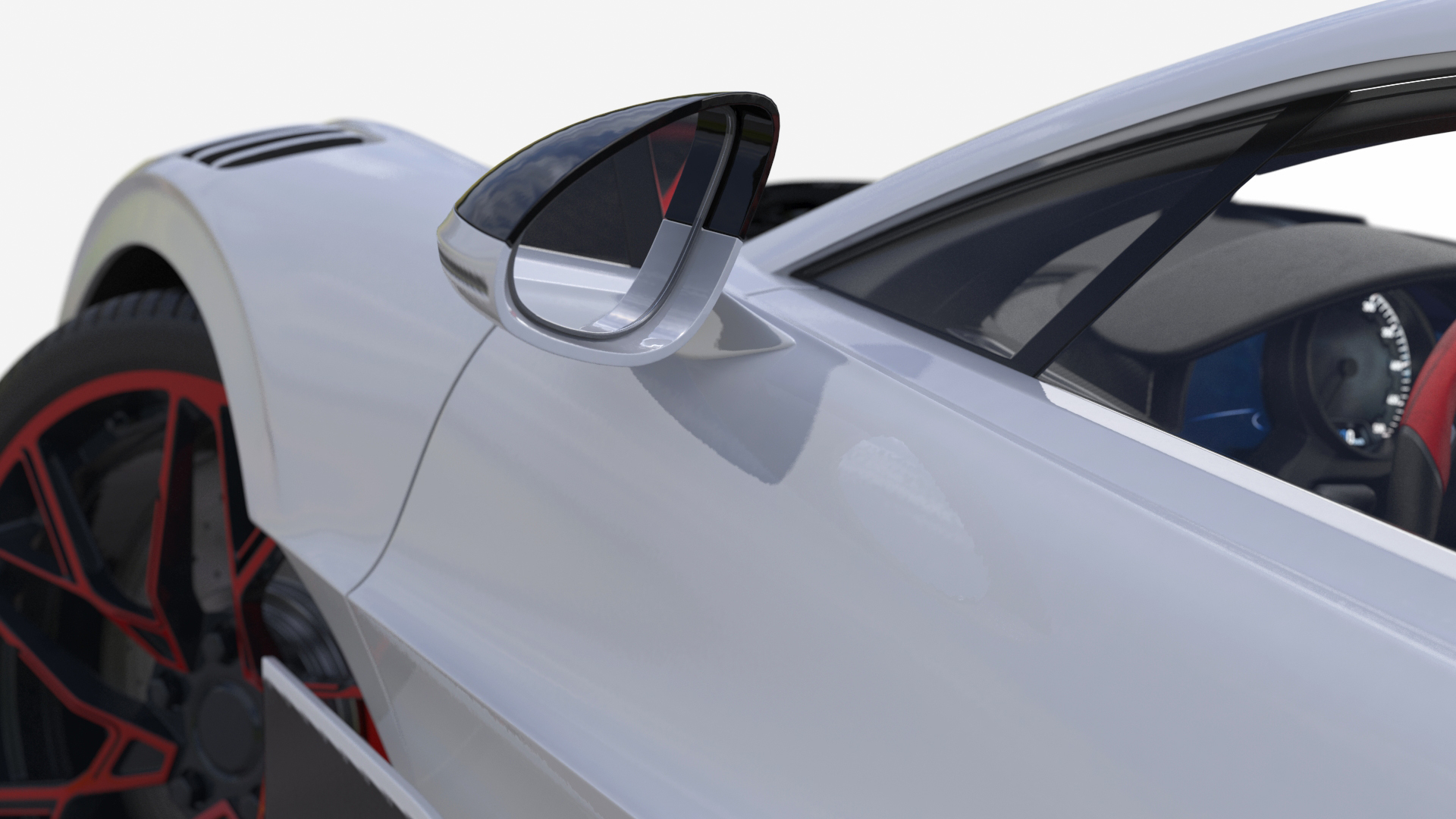 Luxury Car White Rigged for Cinema 4D 3D