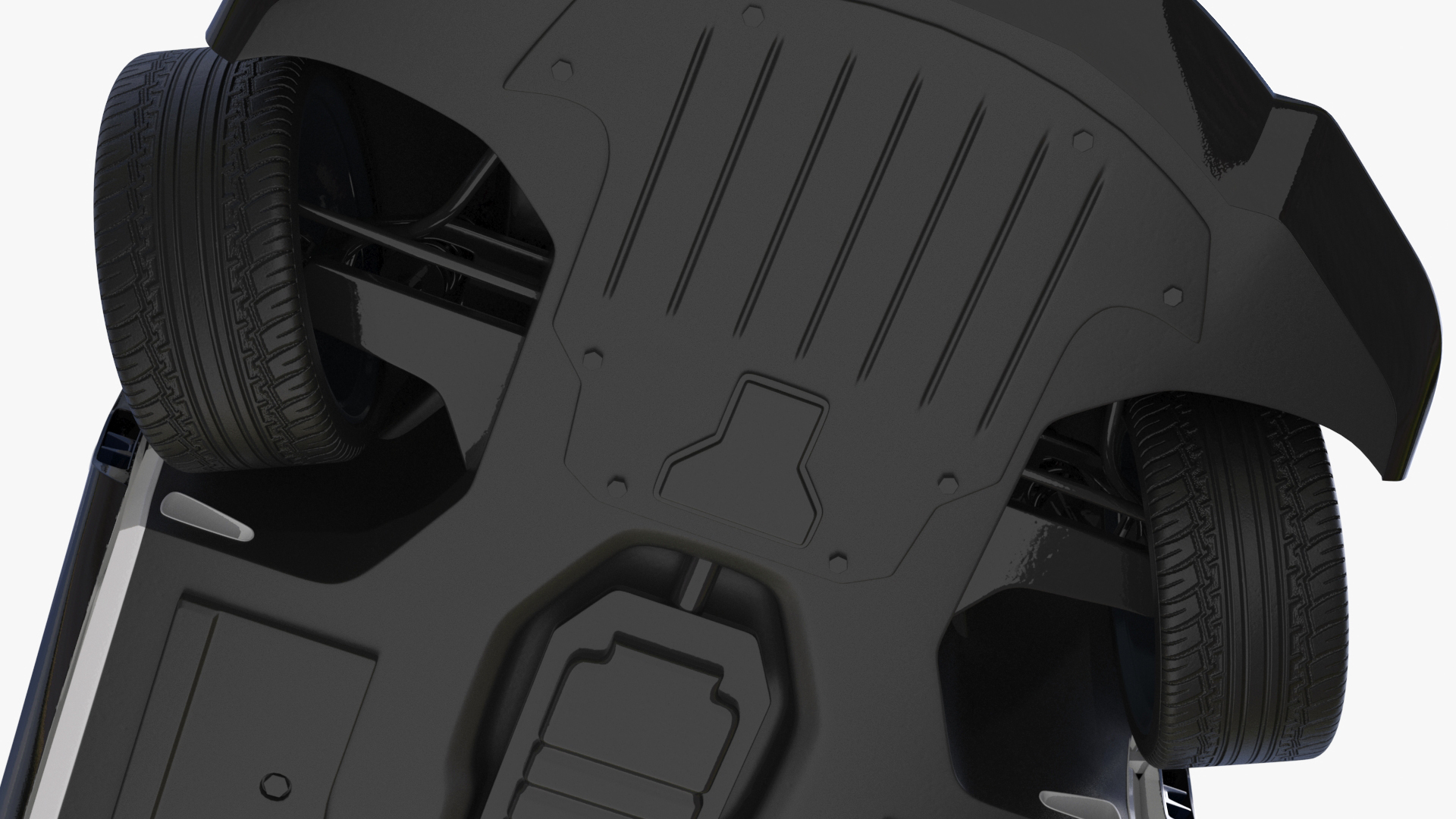 Luxury Car White Rigged for Cinema 4D 3D