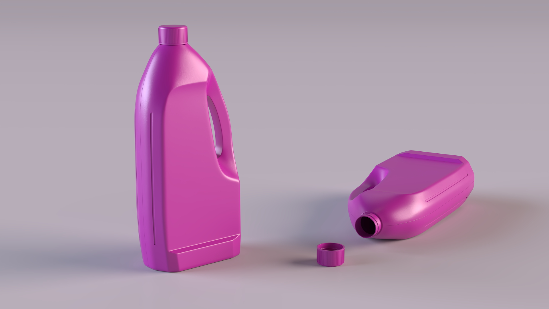 3D Bottle with Household Chemicals Pink