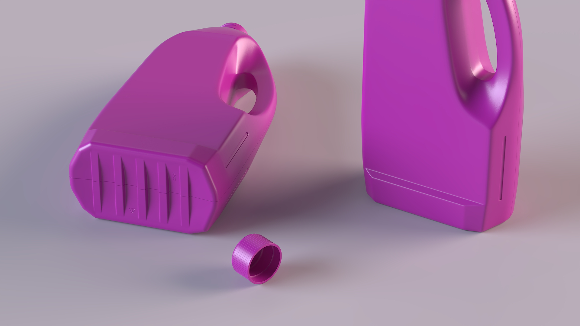 3D Bottle with Household Chemicals Pink