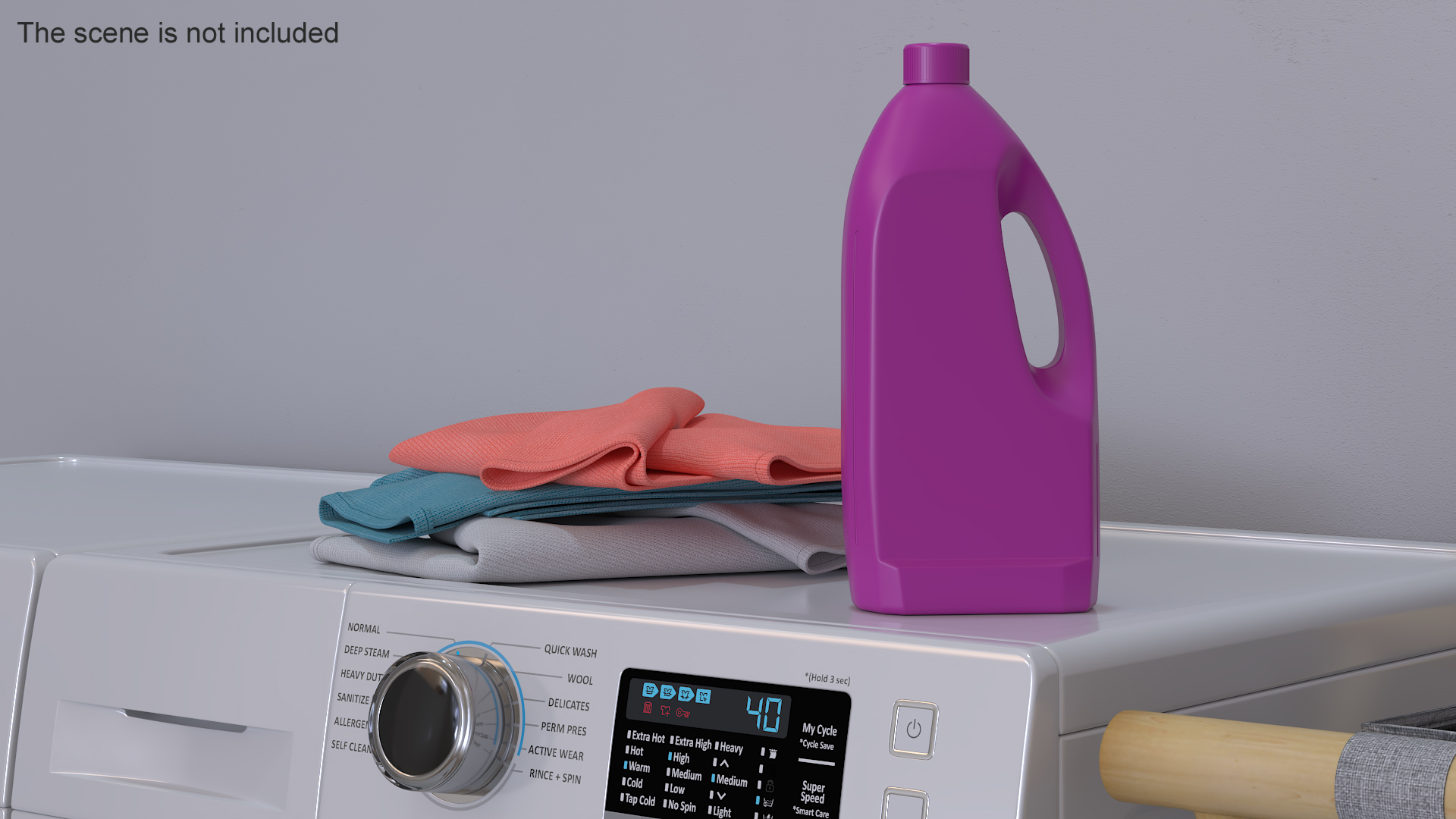3D Bottle with Household Chemicals Pink