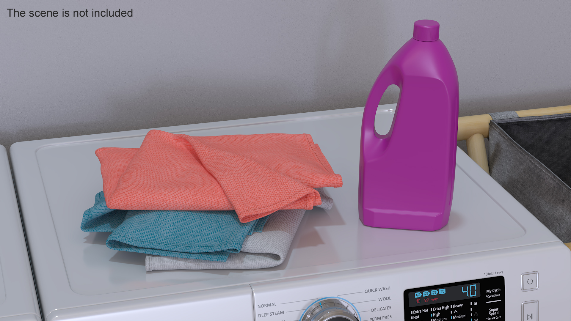 3D Bottle with Household Chemicals Pink