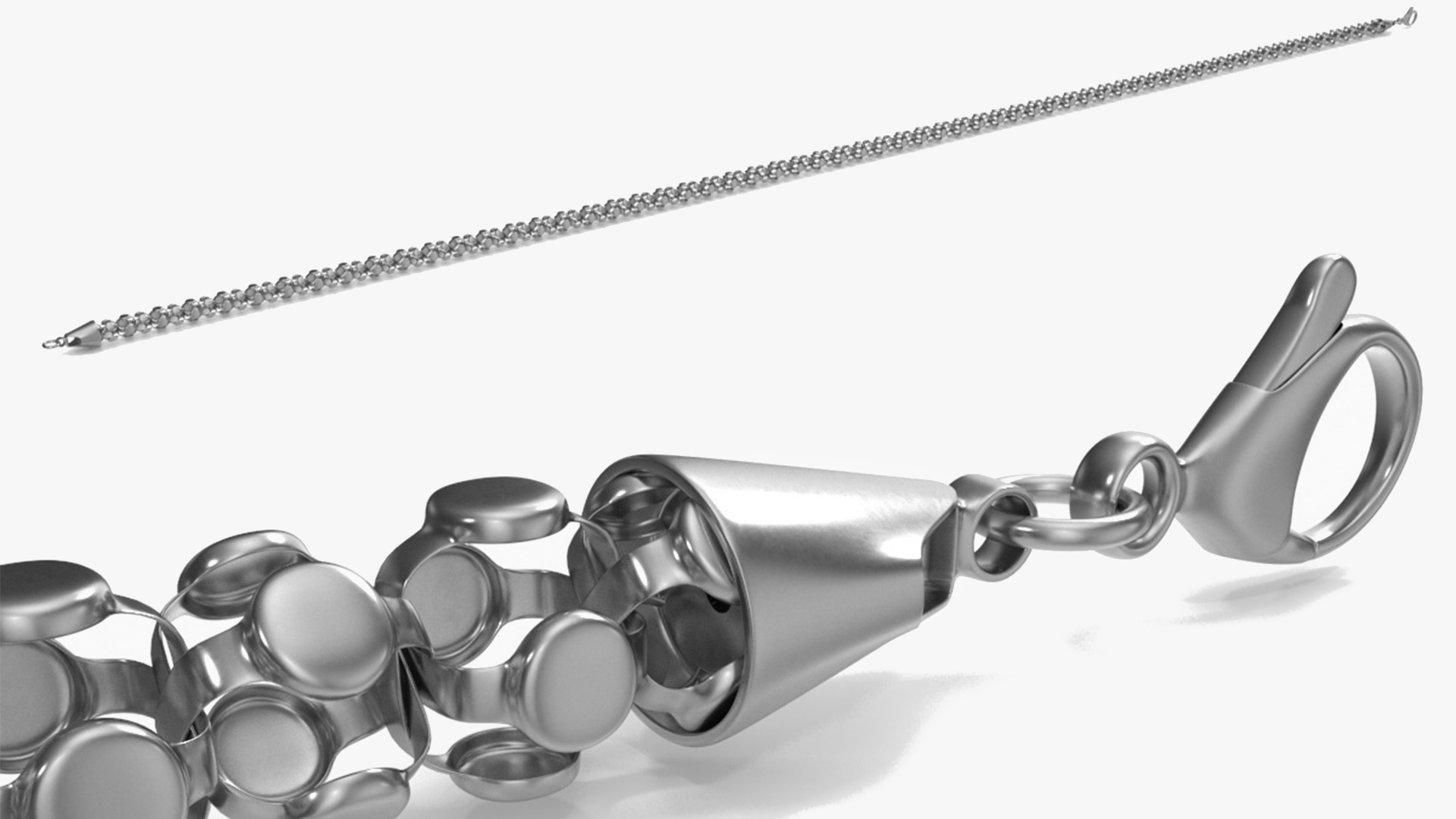 3D model Popcorn Chain Silver