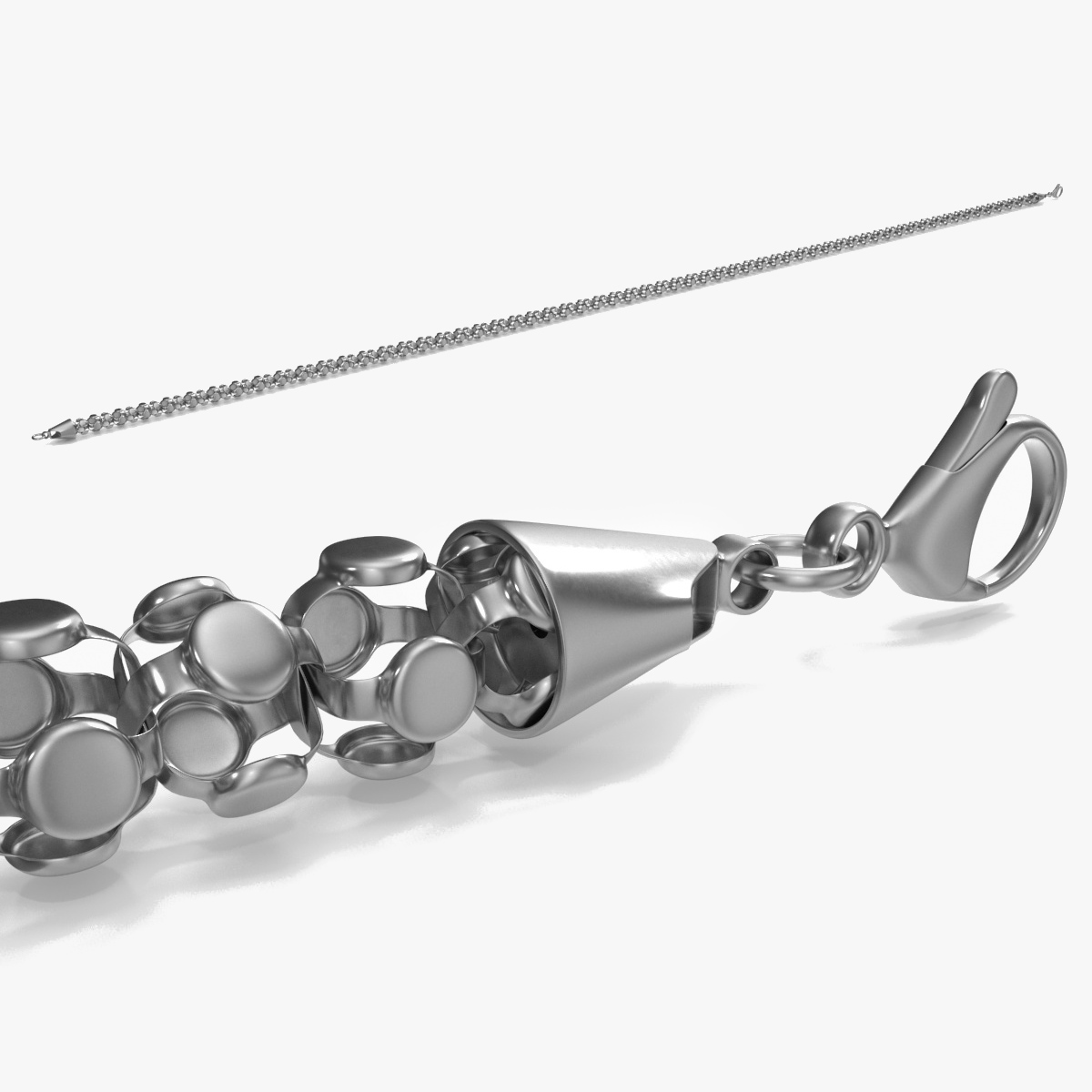 3D model Popcorn Chain Silver
