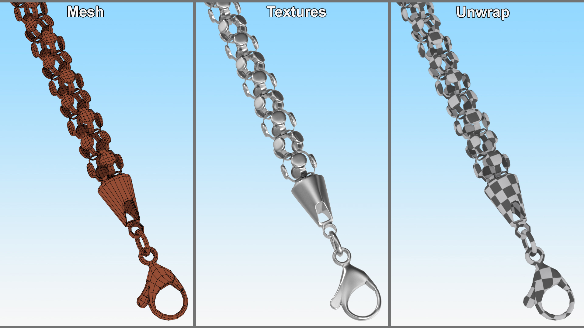 3D model Popcorn Chain Silver