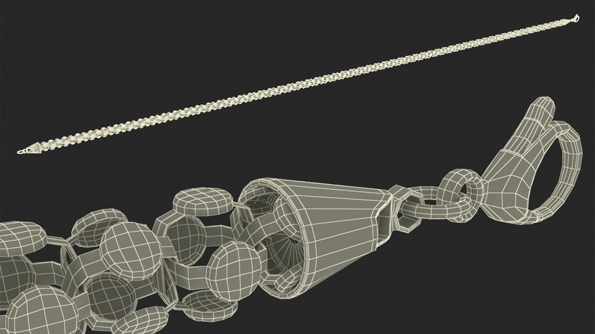 3D model Popcorn Chain Silver