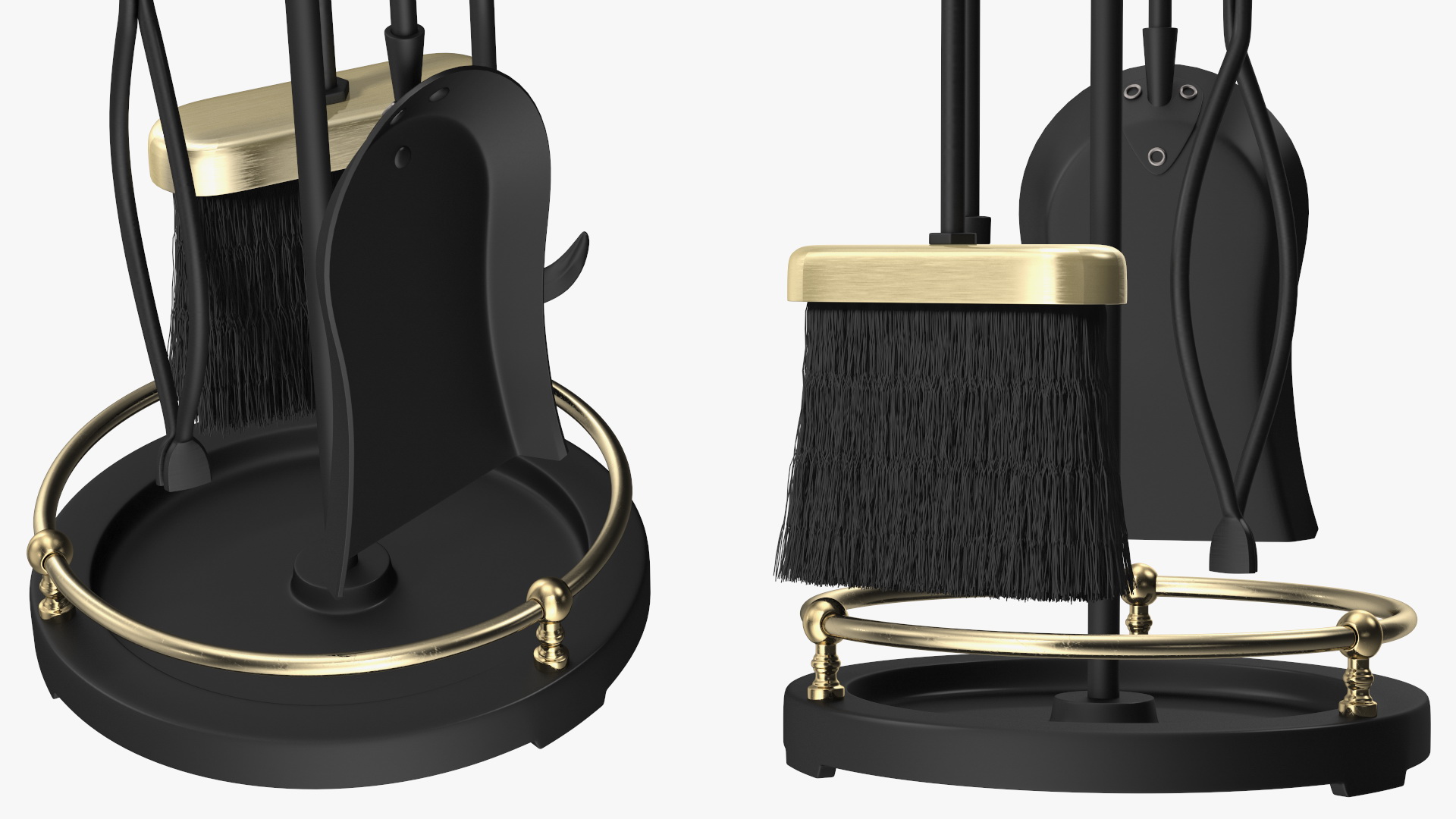 Fireplace Tool Set Fur 3D