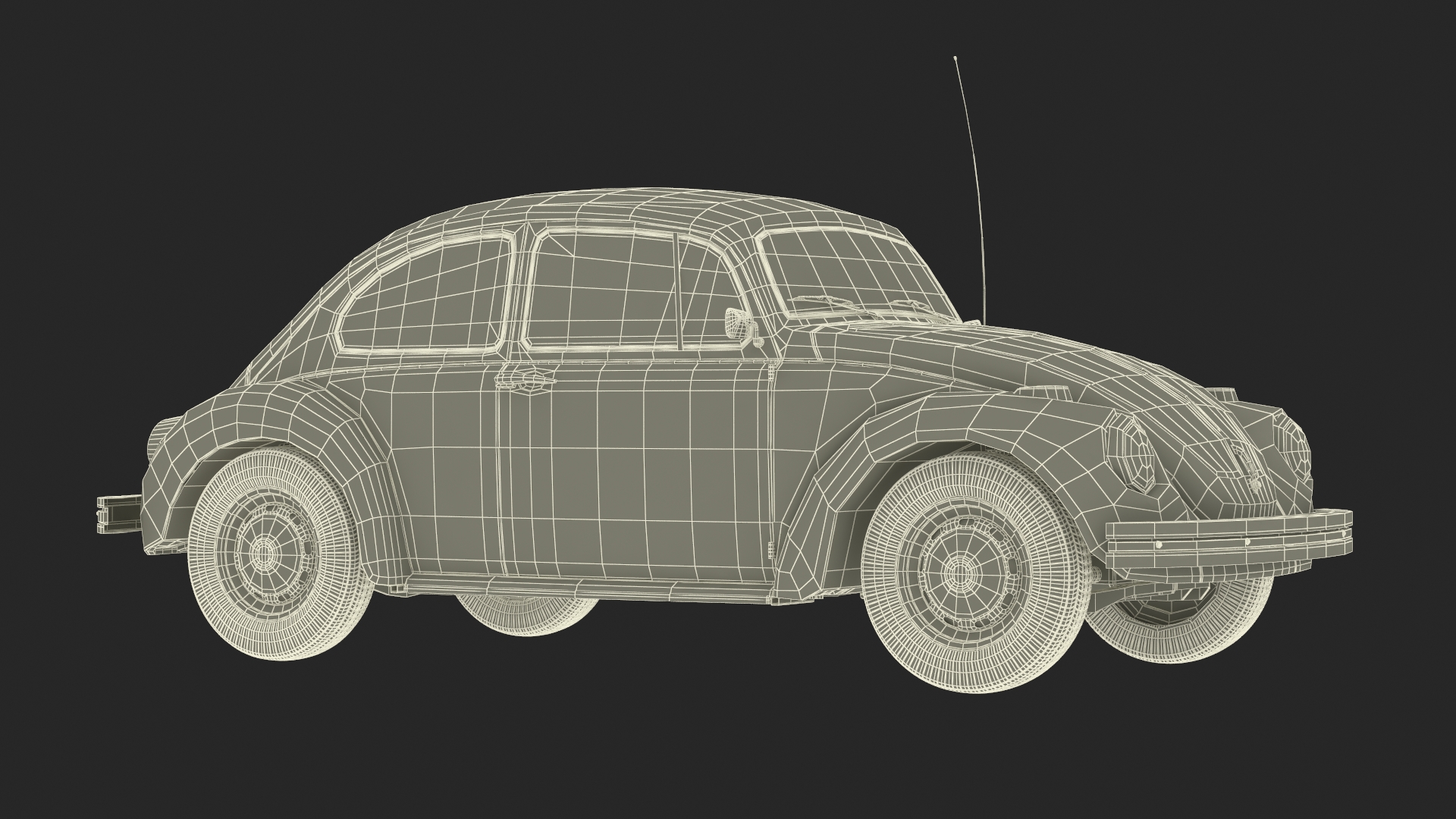 3D model Vintage Volkswagen Beetle
