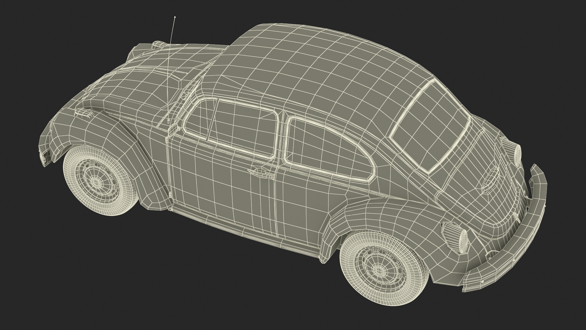 3D model Vintage Volkswagen Beetle