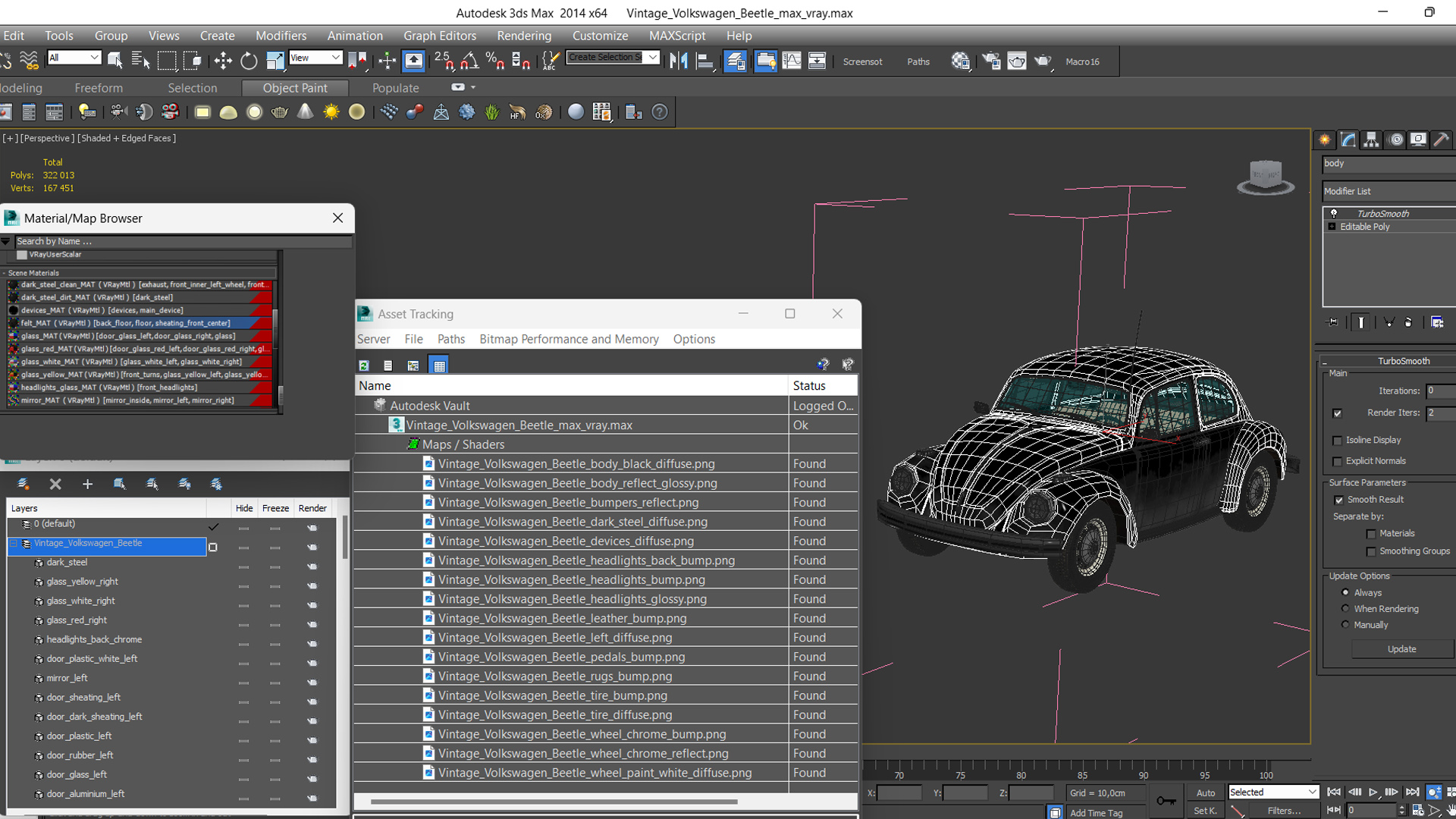 3D model Vintage Volkswagen Beetle
