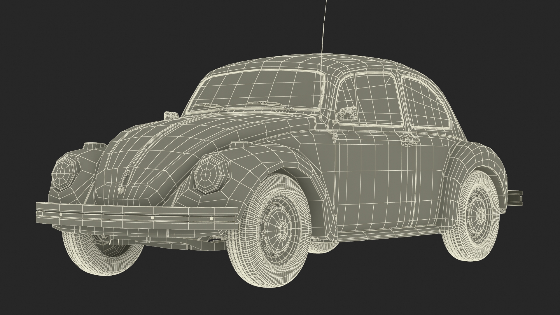3D model Vintage Volkswagen Beetle