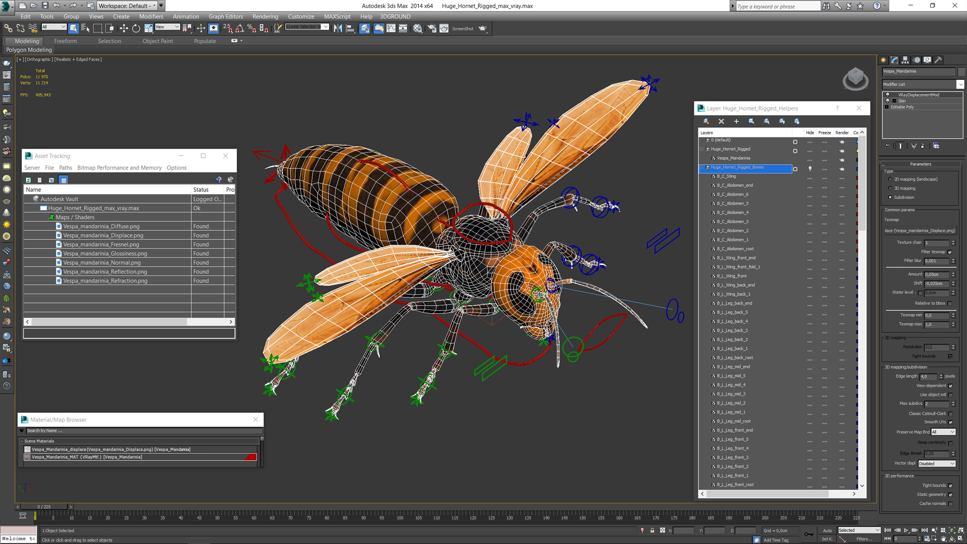 3D Huge Hornet Rigged model