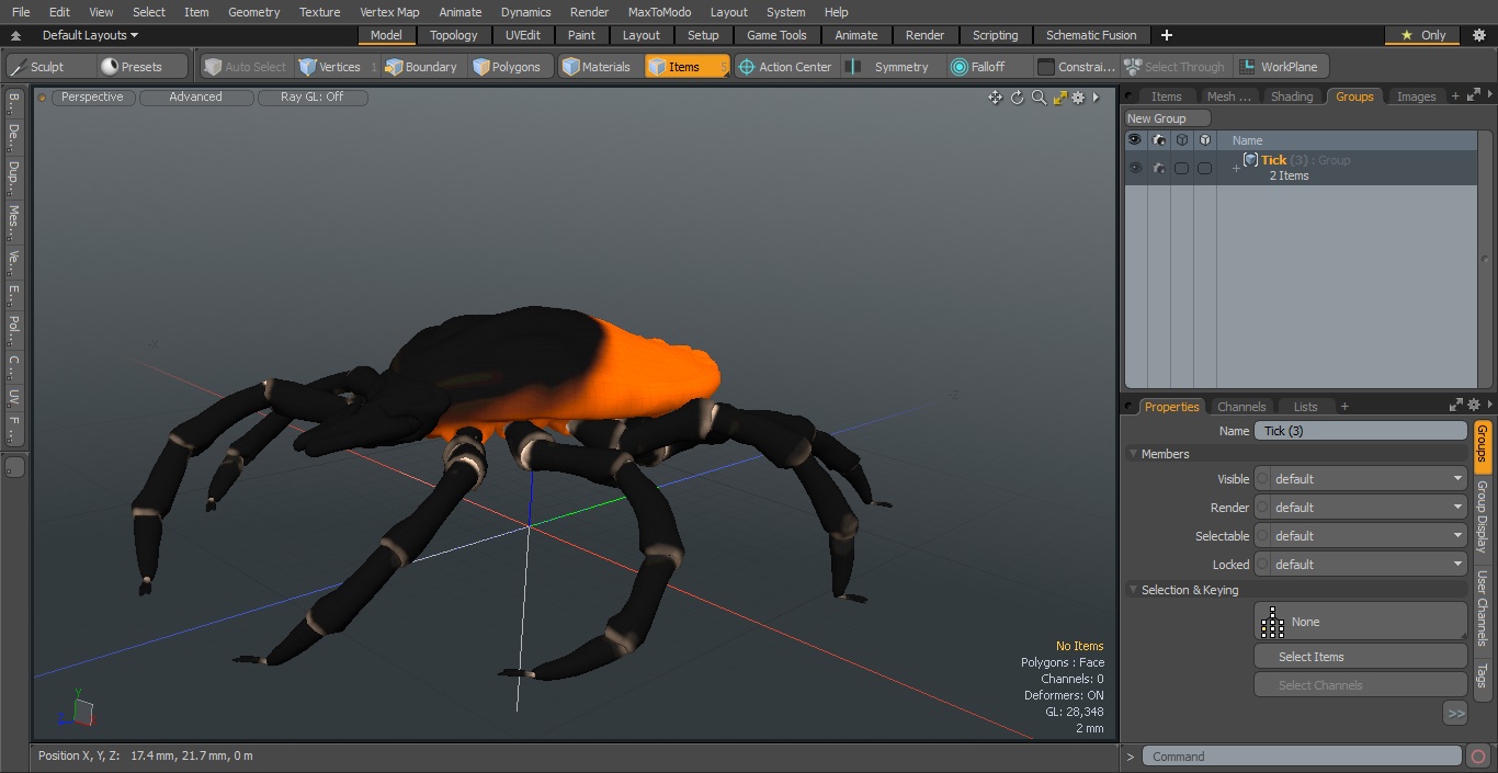 3D model Tick