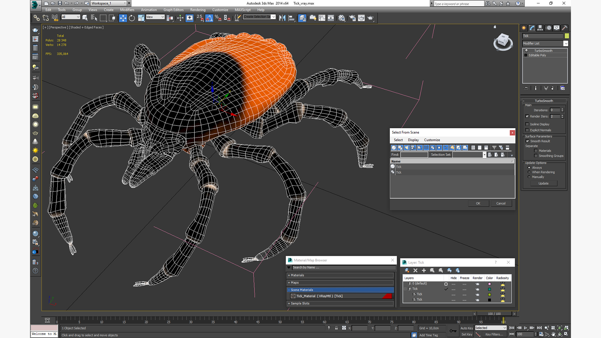3D model Tick