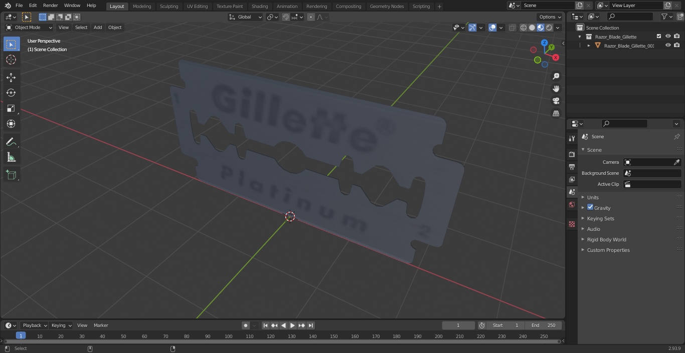 3D model Razor Blade Gillette