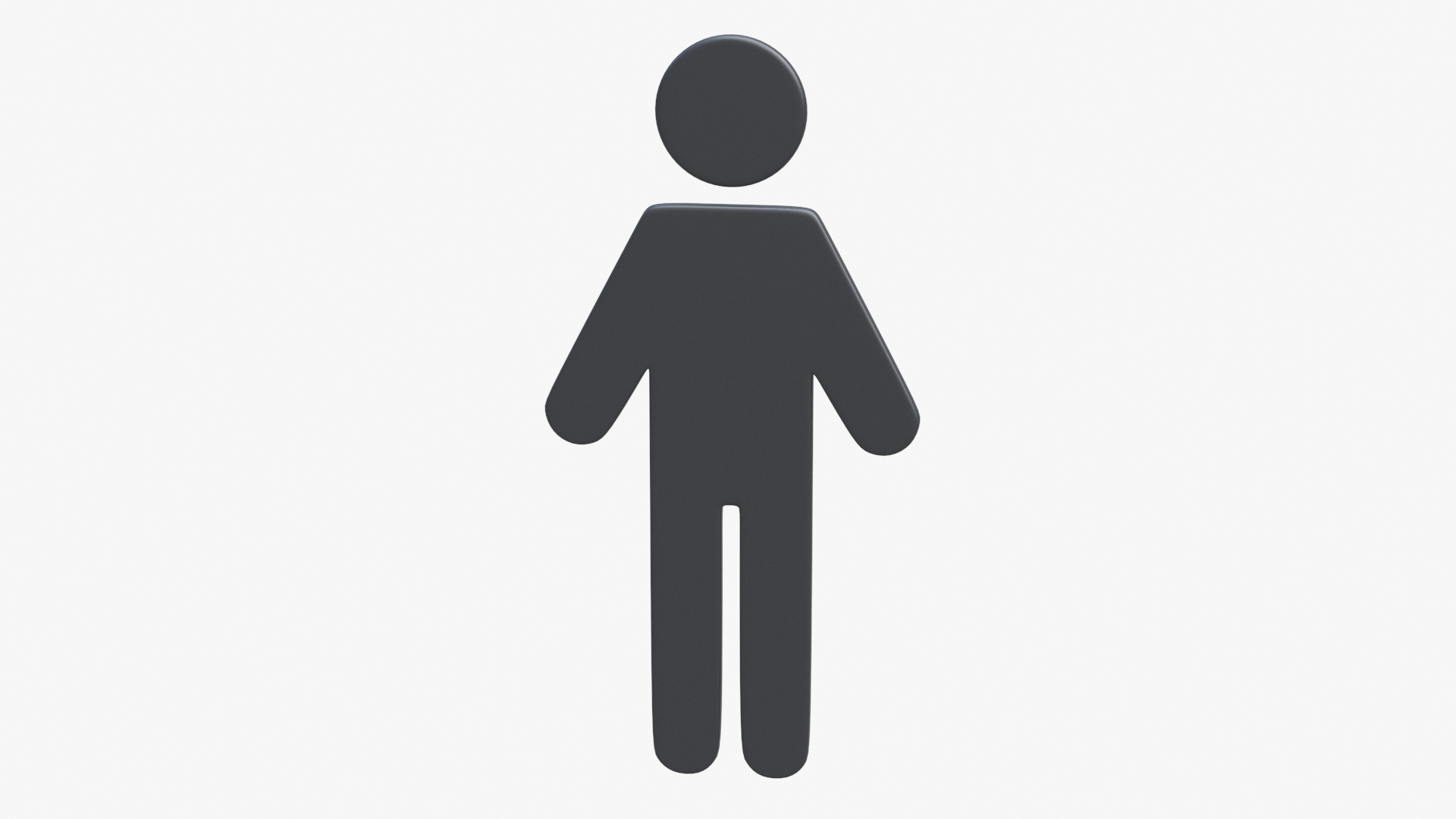 WC Men Sign Acrylic 3D model